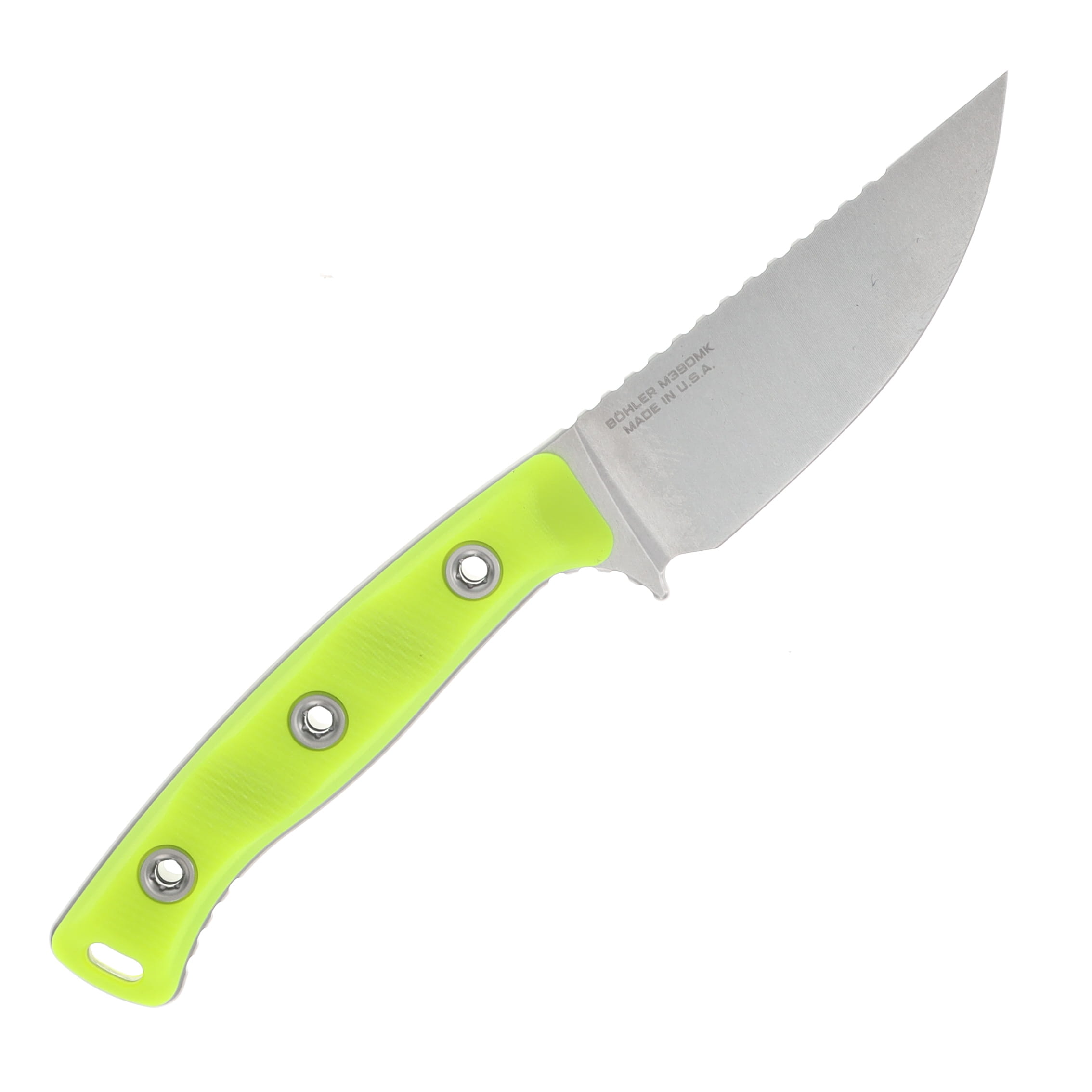 Microtech Akris Fixed Blade Stonewash S/E High Visibility G-10 with Black Kydex Sheath MT9510HV5 View 4