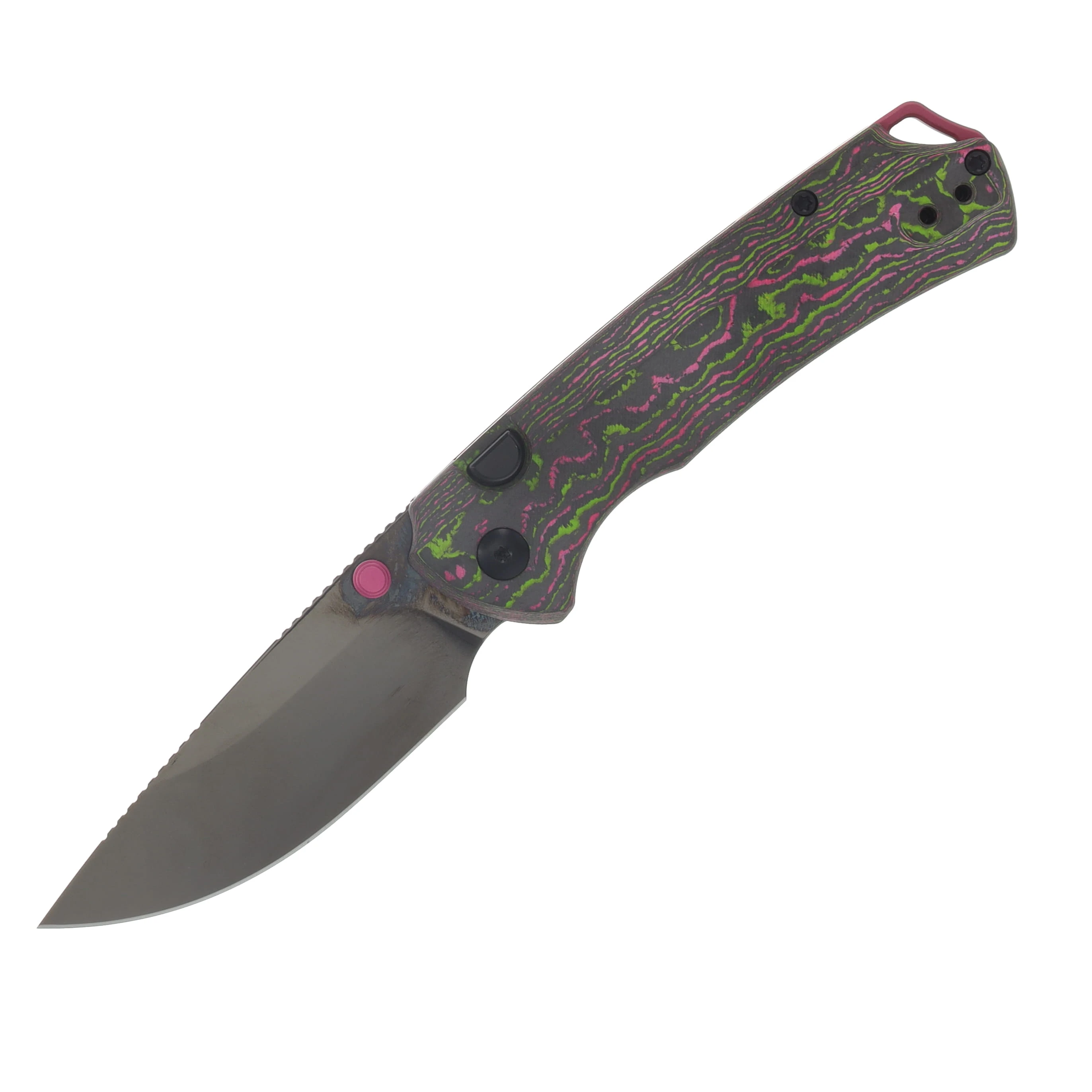 Kizer SMKW Exclusive T1 BD Folder Watermelon Sugar Camo Carbon - Polished DLC M390 KI3490.2BDE1 View 1