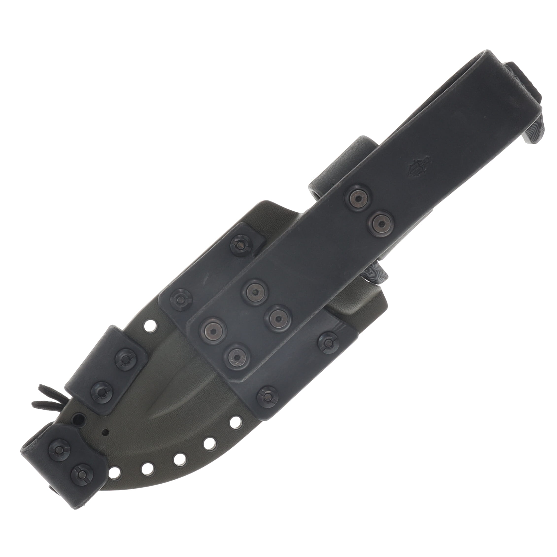 Miller Bros M-8 Fixed Knife Splatter Etch Blade Black/Grey Handle OD Green/Black Sheath M-8SPLODBKSBKGYH View 5