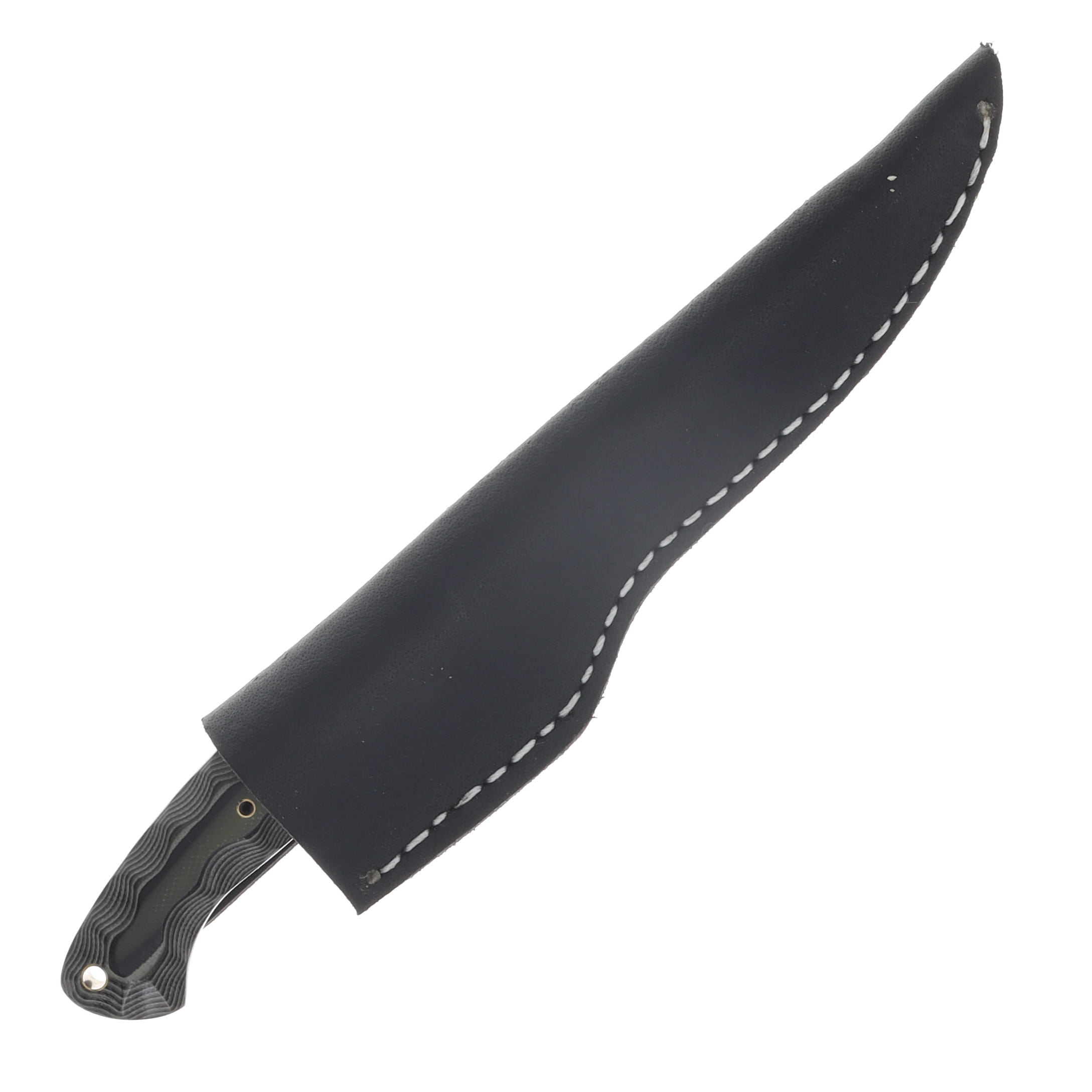 Herron Knives Fixed Blade Fillet Knife L6 Carbon Steel/Black and Silver G-10 Micarta HK15 View 7