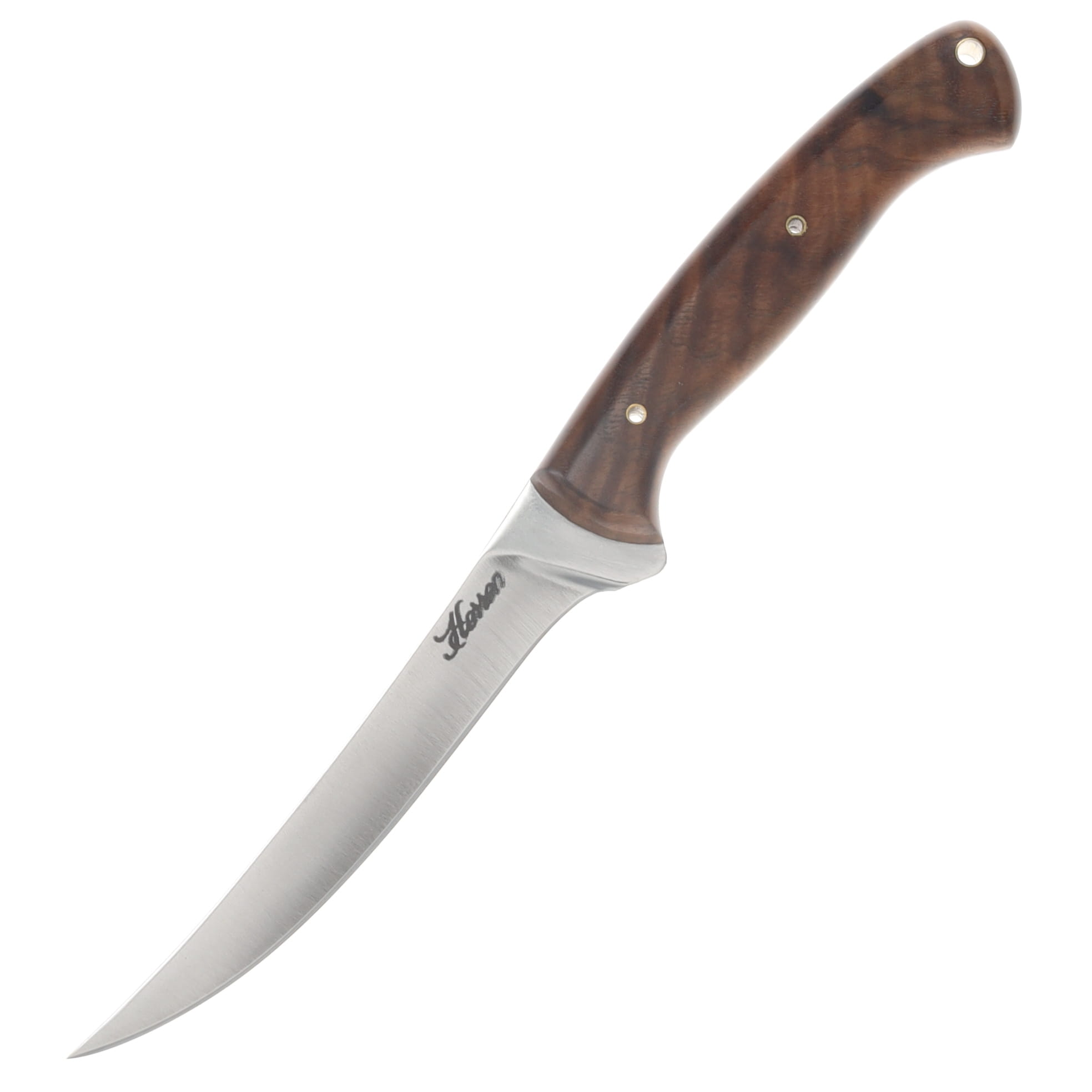 Herron Knives Fixed Blade Fillet Knife L6 Carbon Steel/Walnut Wood HK16 View 3
