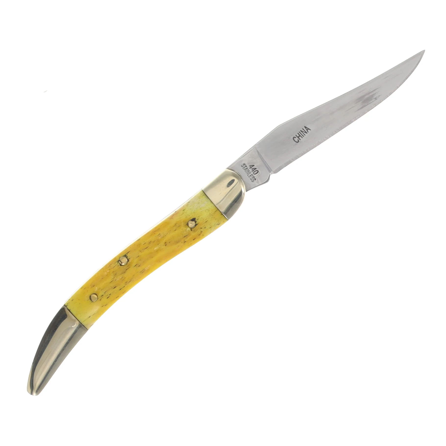 Frost Steel Warrior Small Toothpick Burnt Peach Seed Bone Folding Knife FRSW109BPS View 2