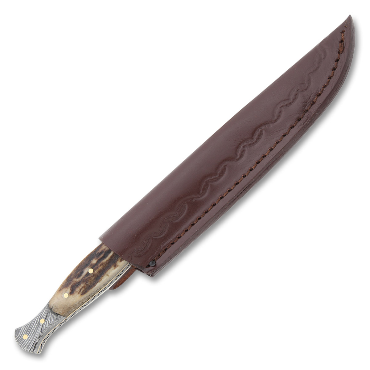 Rite Edge Slim Stag Damascus Dagger DM1178 View 6