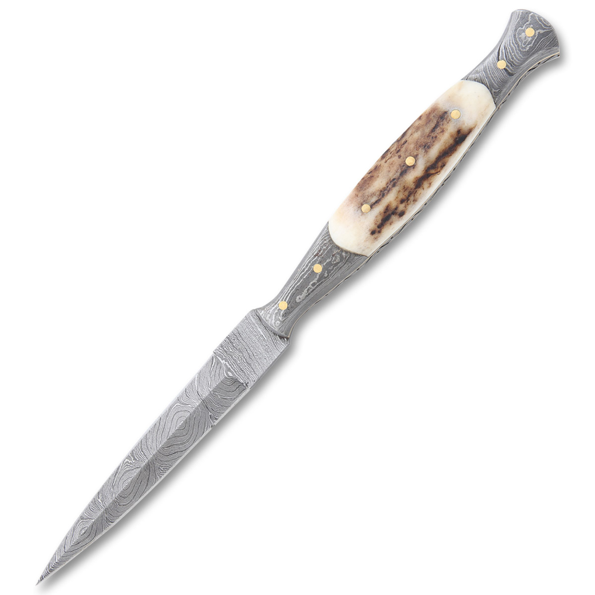 Rite Edge Slim Stag Damascus Dagger DM1178 View 4