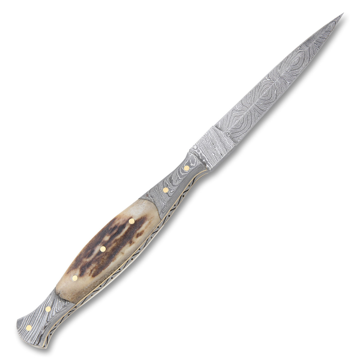 Rite Edge Slim Stag Damascus Dagger DM1178 View 3
