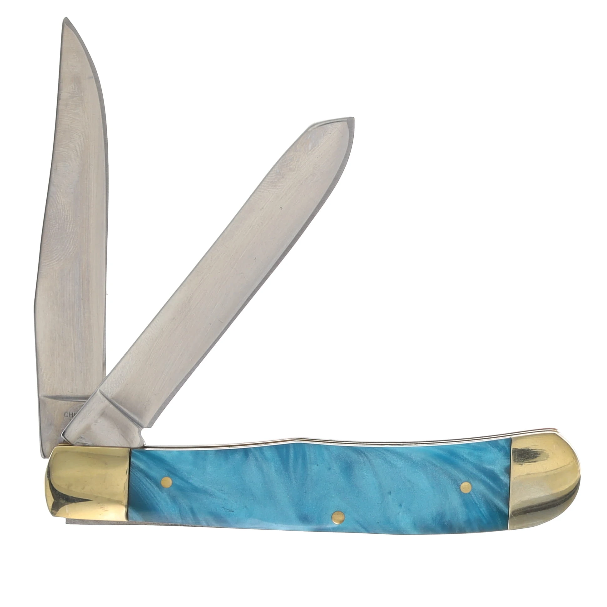 Frost E.C. Simmons Trapper Blue Bayou Resin Trapper Folding Knife FRECS108BBY View 2
