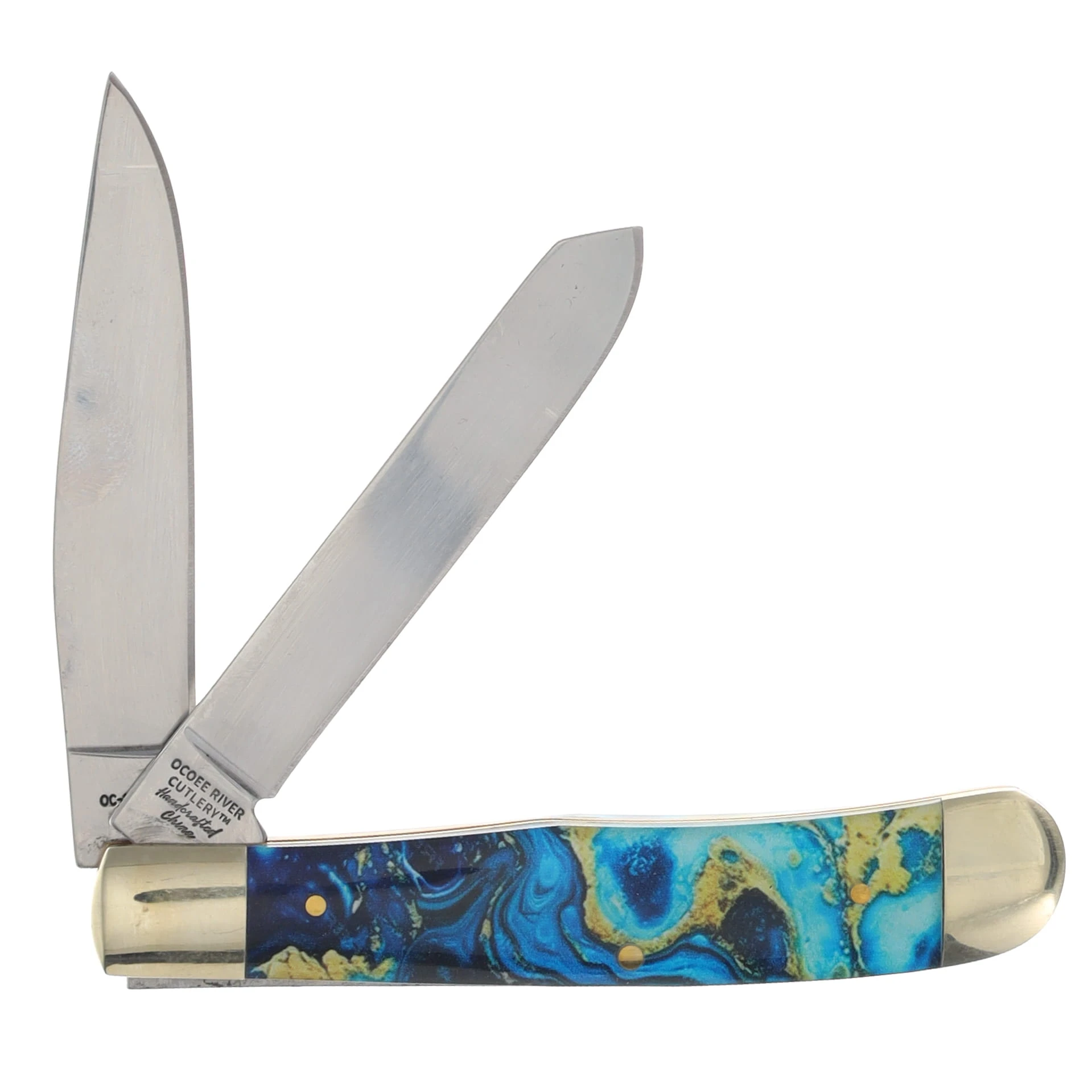Frost Ocoee River Trapper Blue Lagoon Folding Knife FROC108BLLG View 2