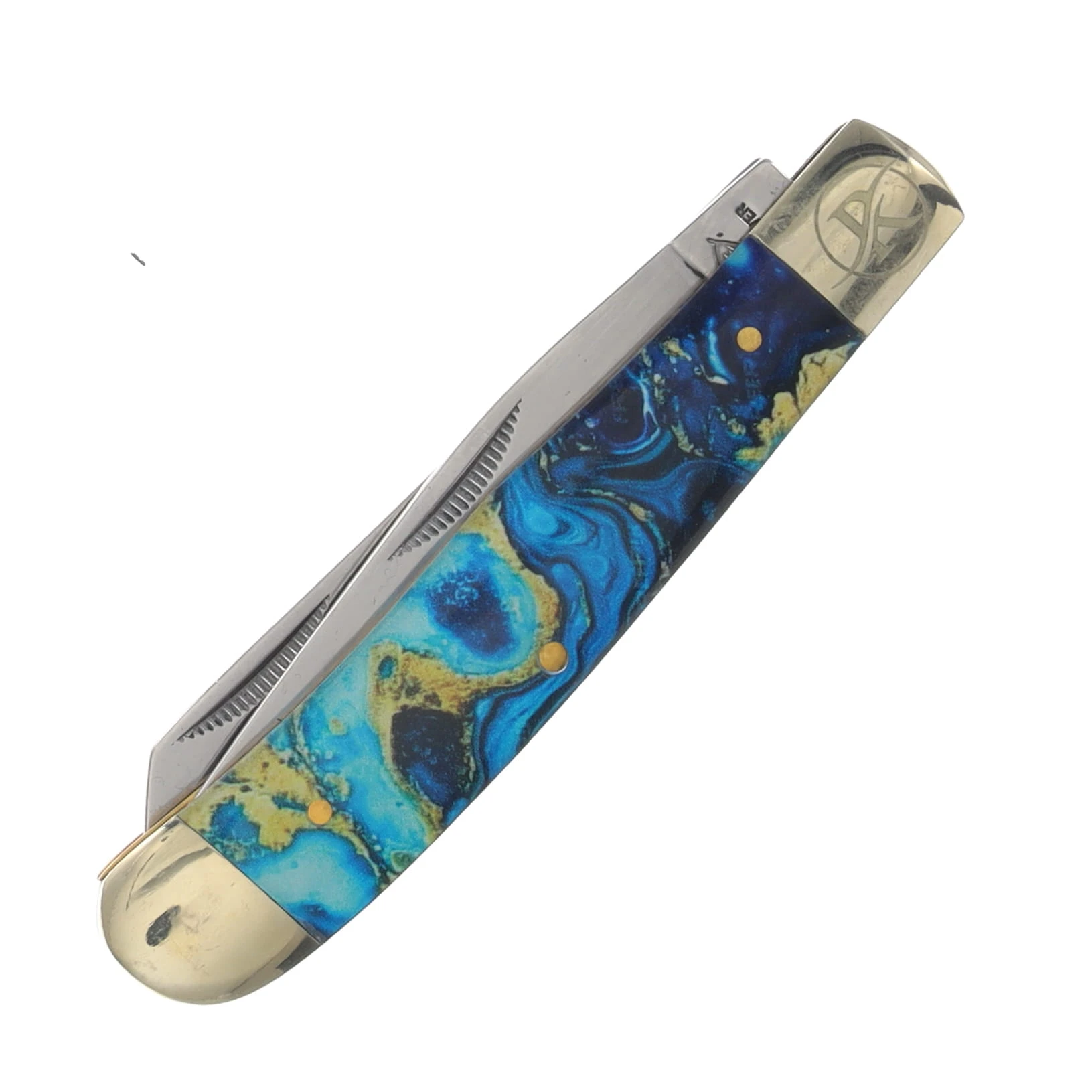 Frost Ocoee River Trapper Blue Lagoon Folding Knife FROC108BLLG View 4