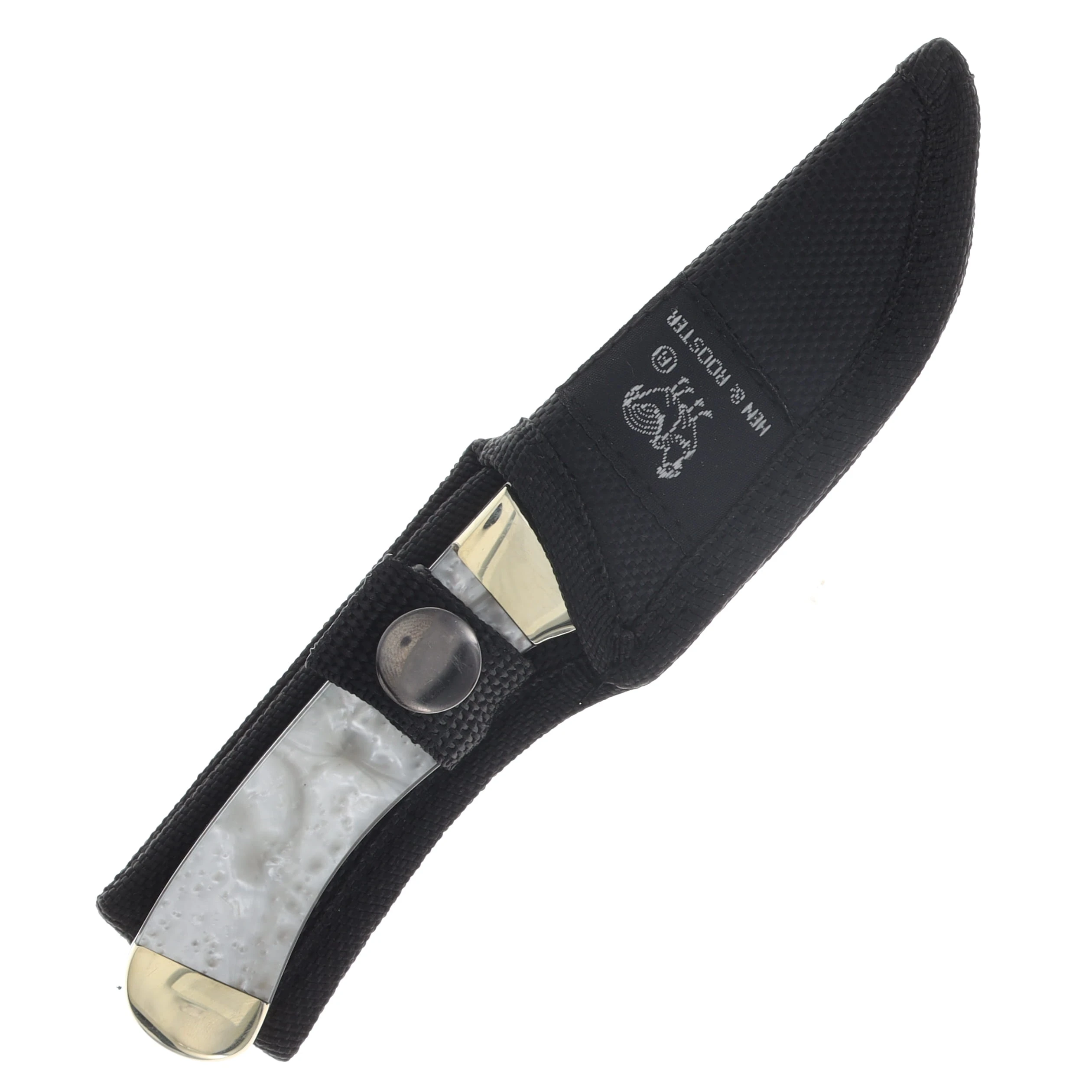 Hen & Rooster Fixed Blade White Pearl Corelon W/ Sheath HR101WP View 5