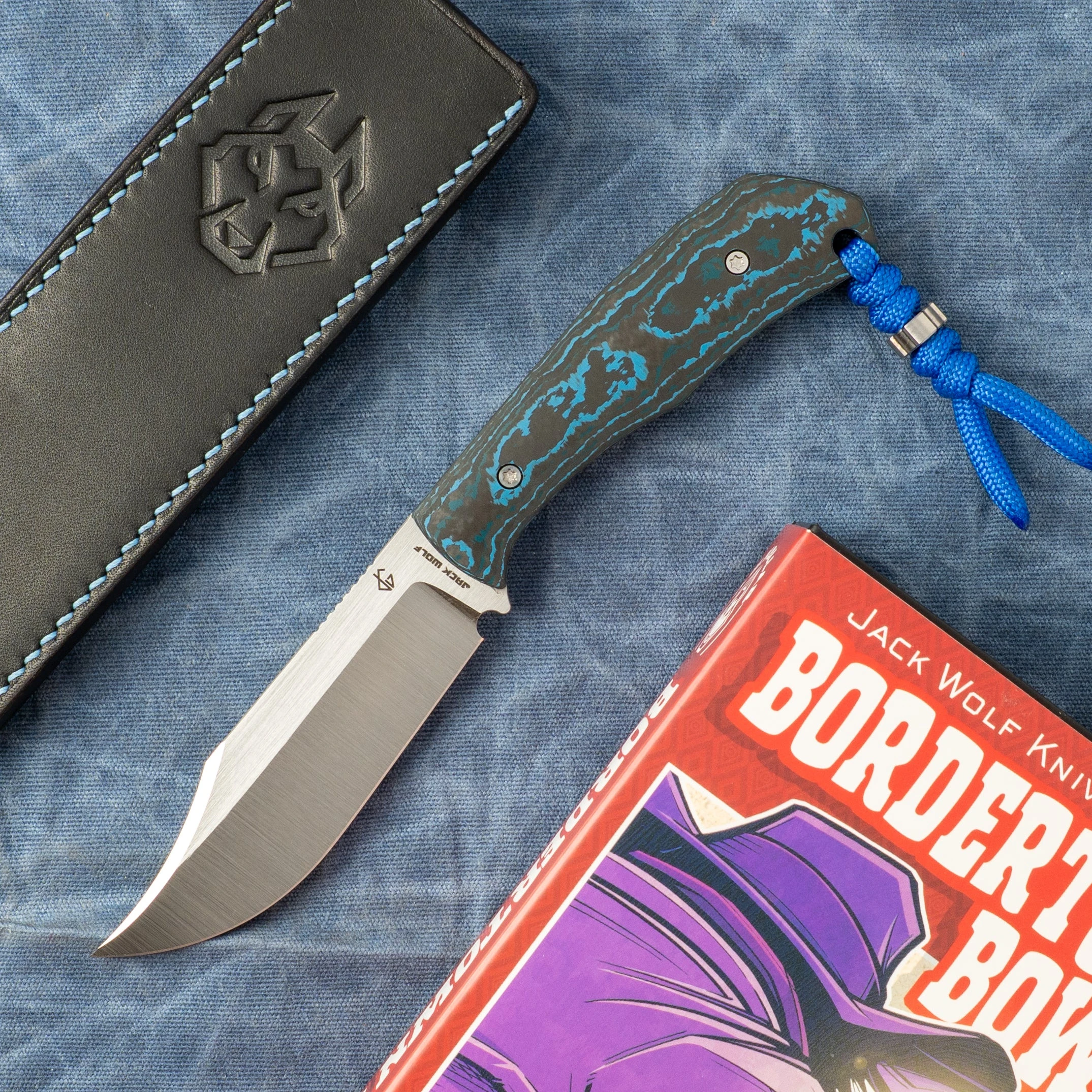 Jack Wolf Bordertown Bowie Fixed Blade Arctic Storm FatCarbon BORDE-01-FC-ARCTIC View 1