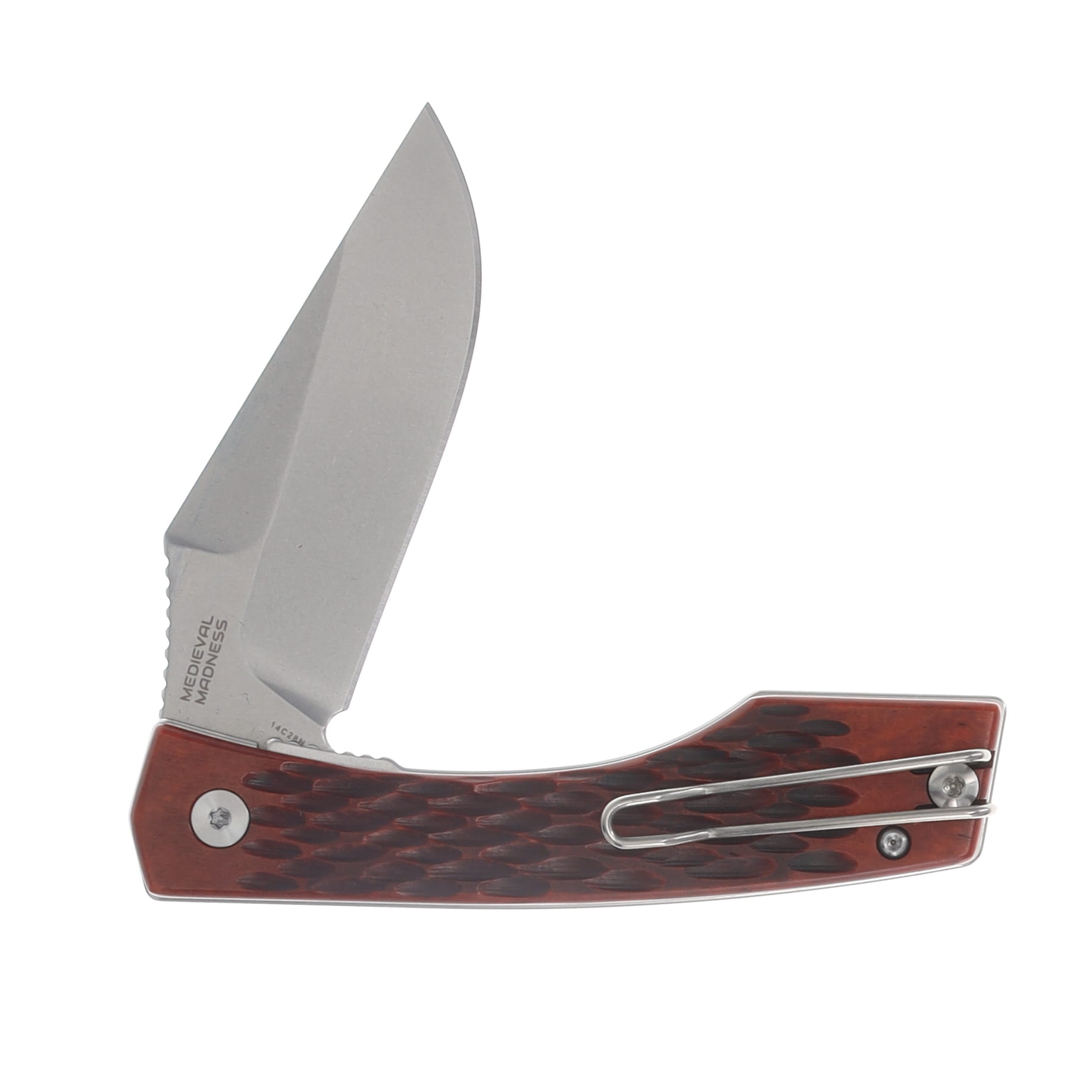 Finch Knife Co. Medieval Madness Folding Knife Scotch Jigged Bone MM310 View 4