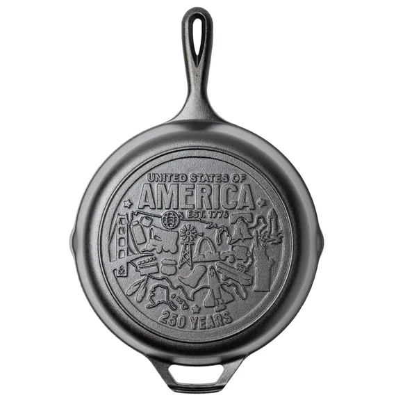 Lodge Cast Iron 10.25" Seasoned Skillet With 250th Anniversary Logo L8SKA250 View 1