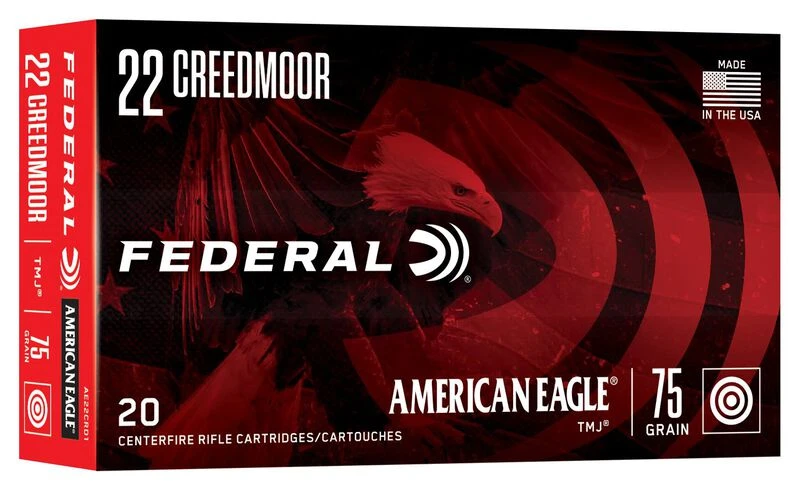 Federal American Eagle 22 Creedmoor 75gr TMJ Rifle Ammo 20ct AE22CRD1 View 1