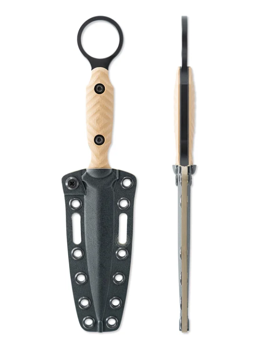 Toor Specter R Fixed Blade Knife Black Gunkote M4/FDE G-10 with Kydex Sheath SPECTERFDE View 2