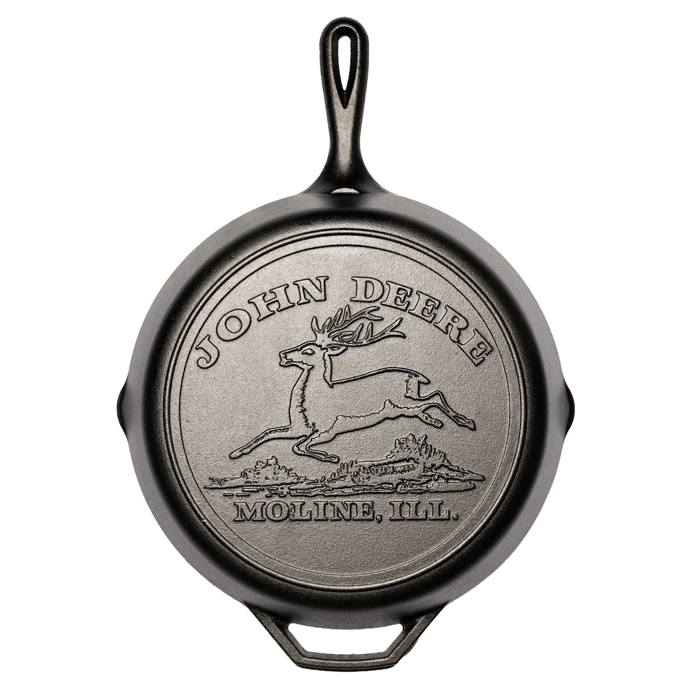 Lodge Cast Iron 12 Inch Seasoned Skillet John Deere Hometown L10SKJDEERE View 1