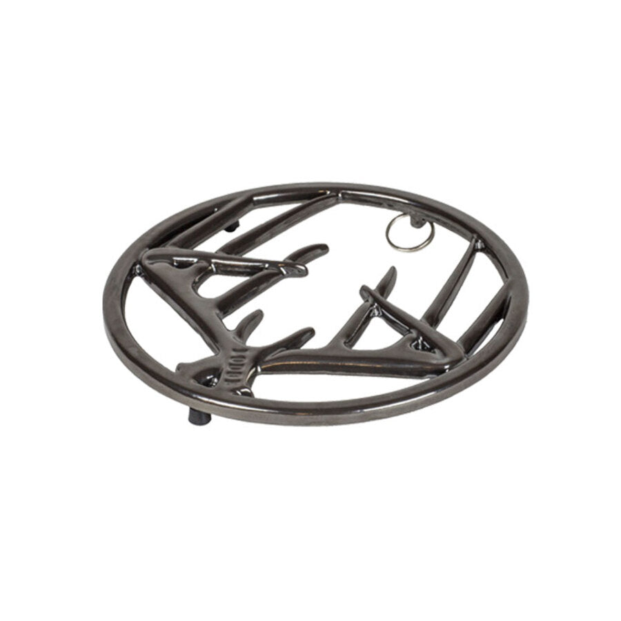 Lodge Cast Iron 8" Midnight Chrome Enameled Antler Trivet (MAP) (DS) View 1