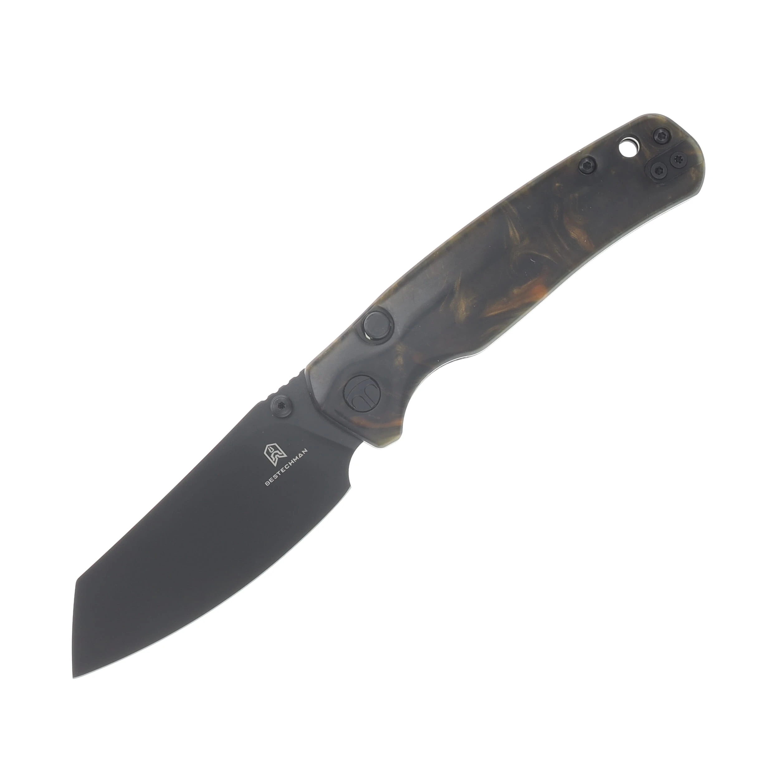 Bestechman Cicada's Wing TL Top Liner Lock Folder PVD Brown Resin BMK-24-R-4 View 1