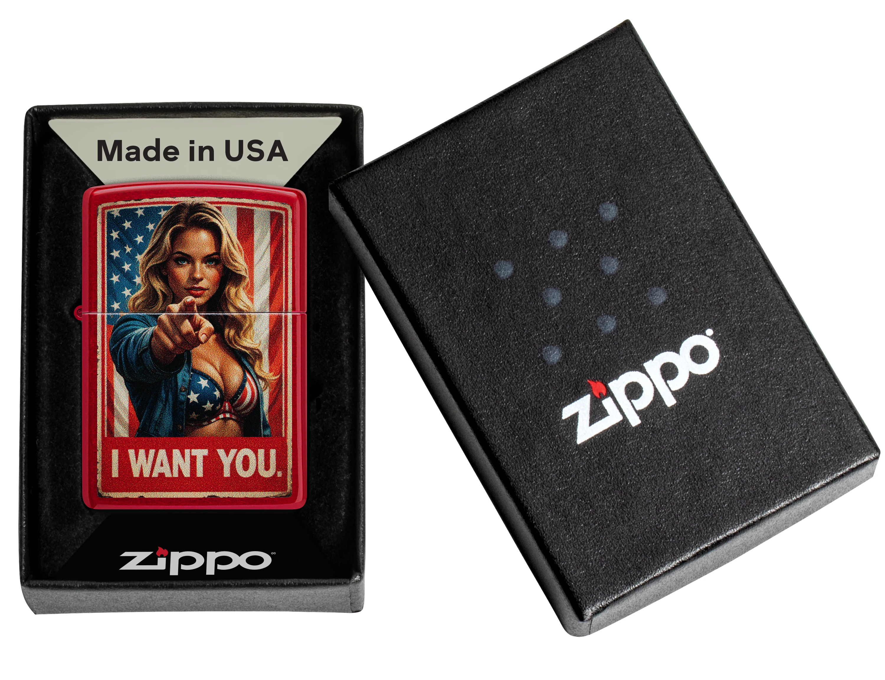 Zippo I Want You Candy Apple Red Lighter ZP47273 View 2
