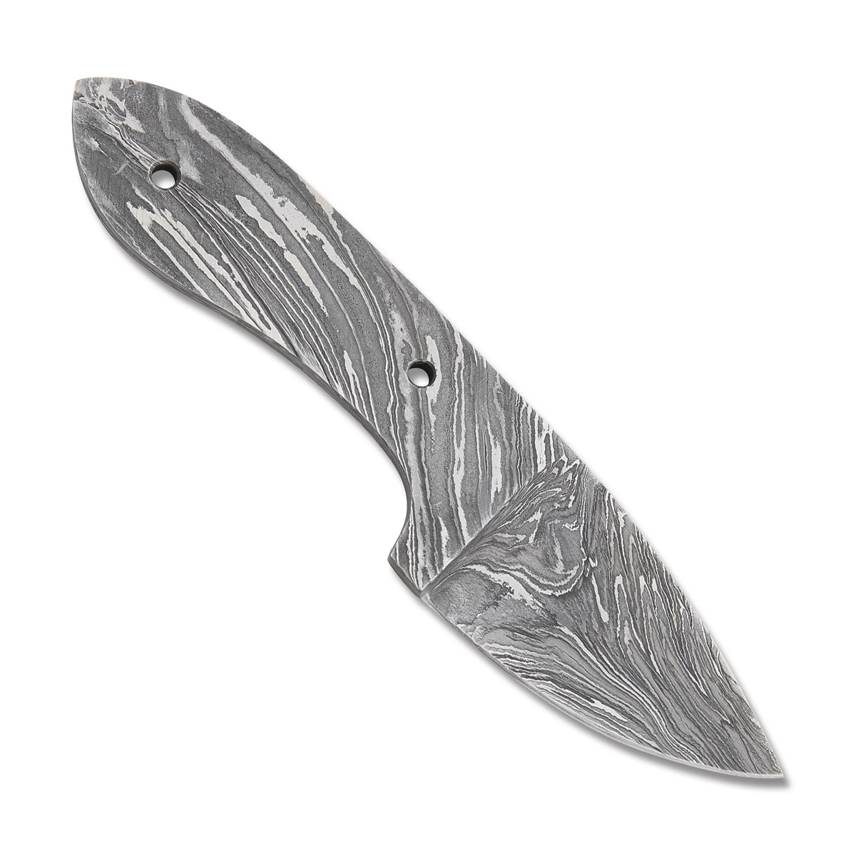 2.5in Damascus Stubby Skinner Blade Blank BL124 View 2