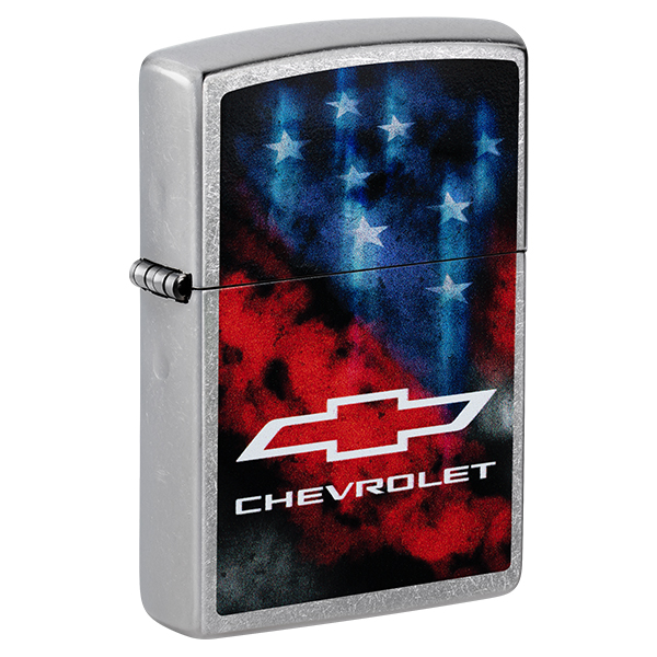 Zippo Chevrolet Flag Design Street Chrome Lighter ZP47405 View 1