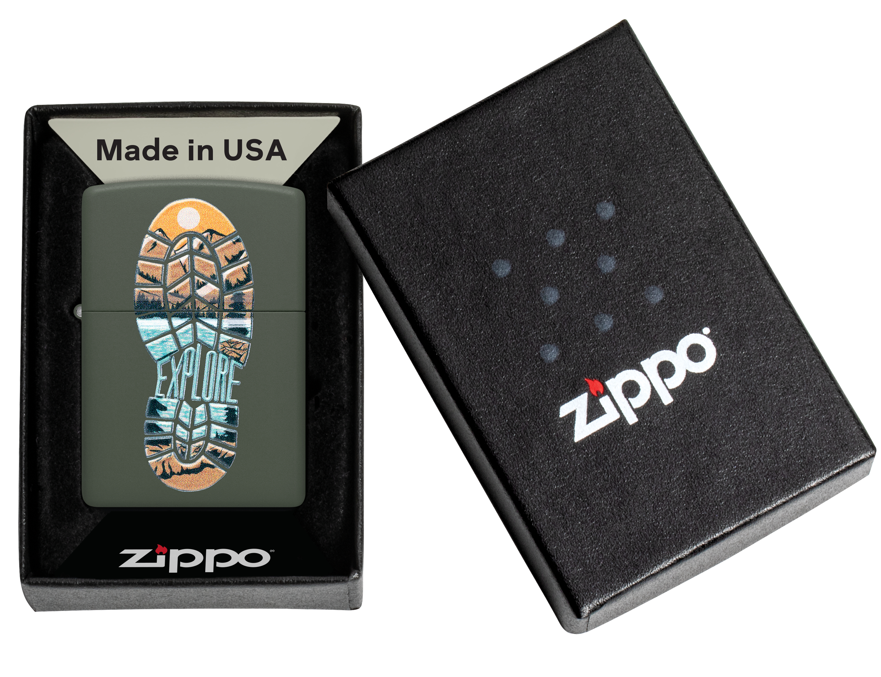 Zippo Explore Boot Print Lighter ZP47433 View 2