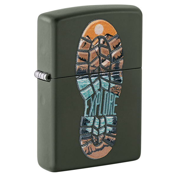Zippo Explore Boot Print Lighter ZP47433 View 1
