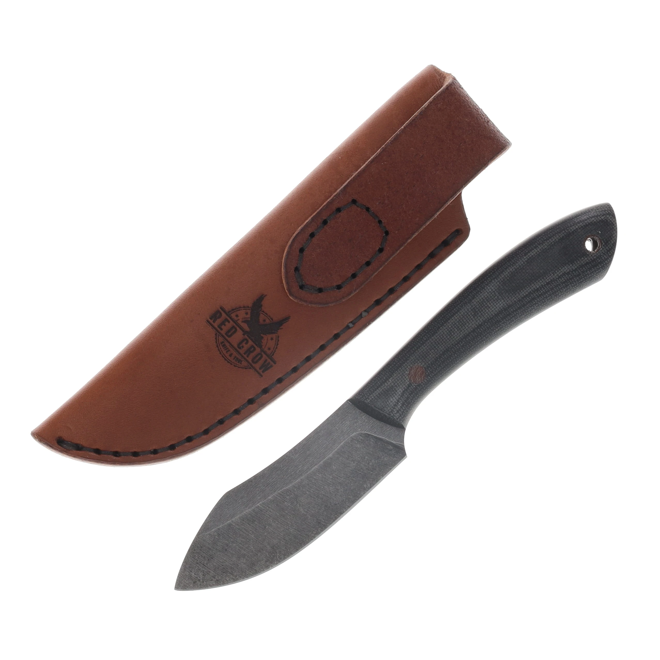 Red Crow PRO Series Nessmuk ProCut Carbon Steel/Black Canvas Micarta RCPRONB View 2