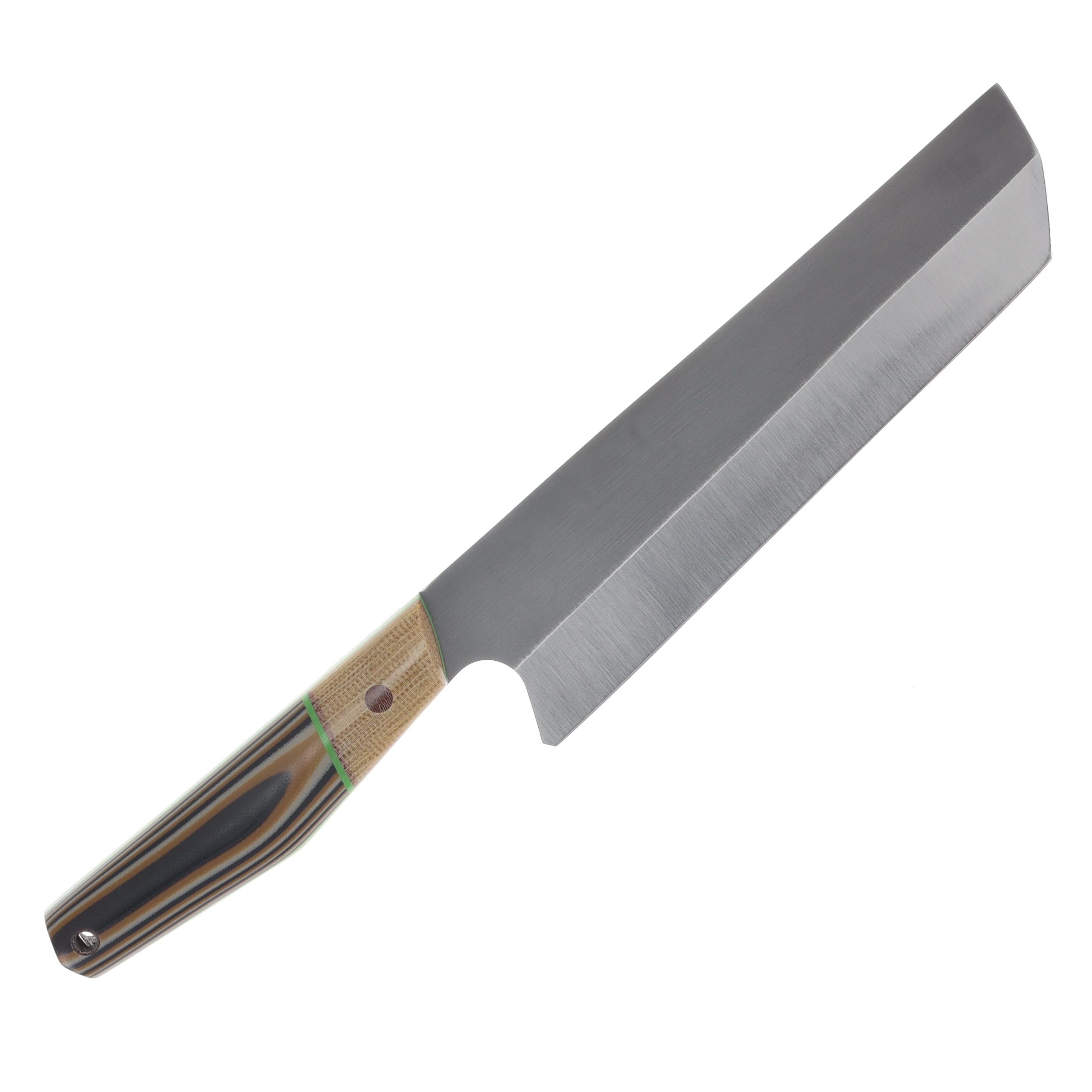 Red Crow Nakiri Fixed Blade Nitro-V/Segmented Micarta and G-10 Scales RCNAKSMG10 View 2