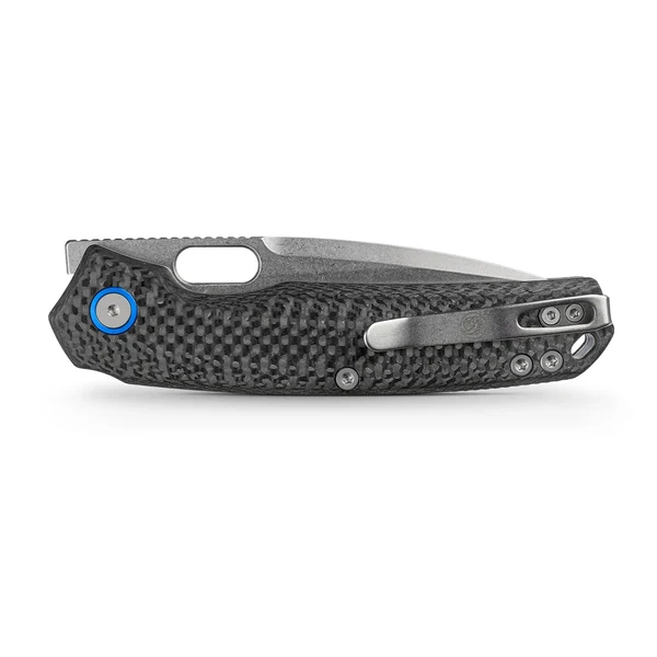 Vosteed Pysop Top Liner Lock Folder Black Carbon Fiber Handle SW Elmax Blade View 2