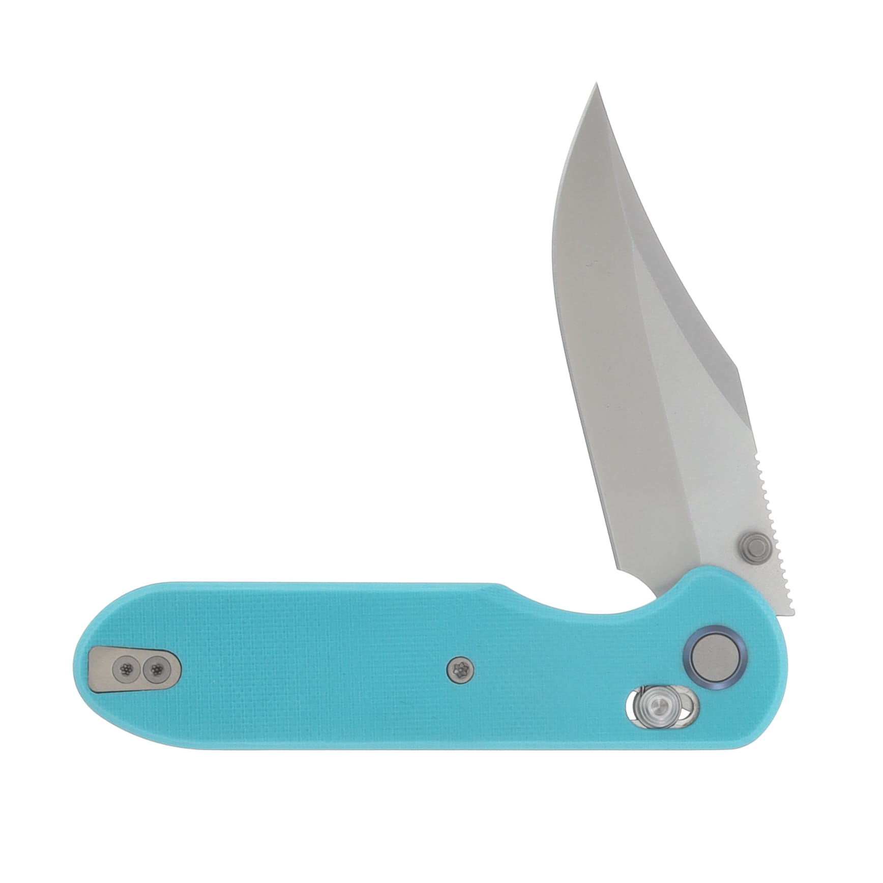 GEO Knife Ethereal Cutter Folding Knife SW M390 Blade Tiffany Blue G10 Handle GEO2401G View 3