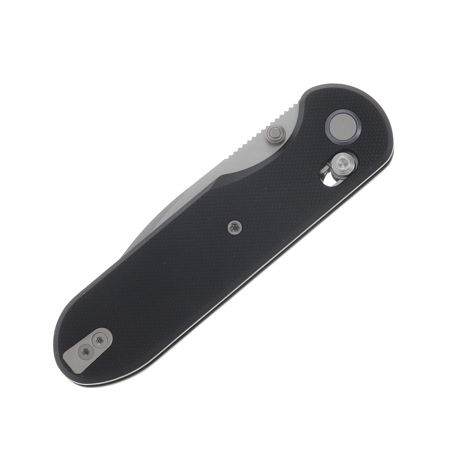 GEO Knife Ethereal Cutter Folding Knife Stonewash M390 Blade Black G10 Handle GEO2402F View 5