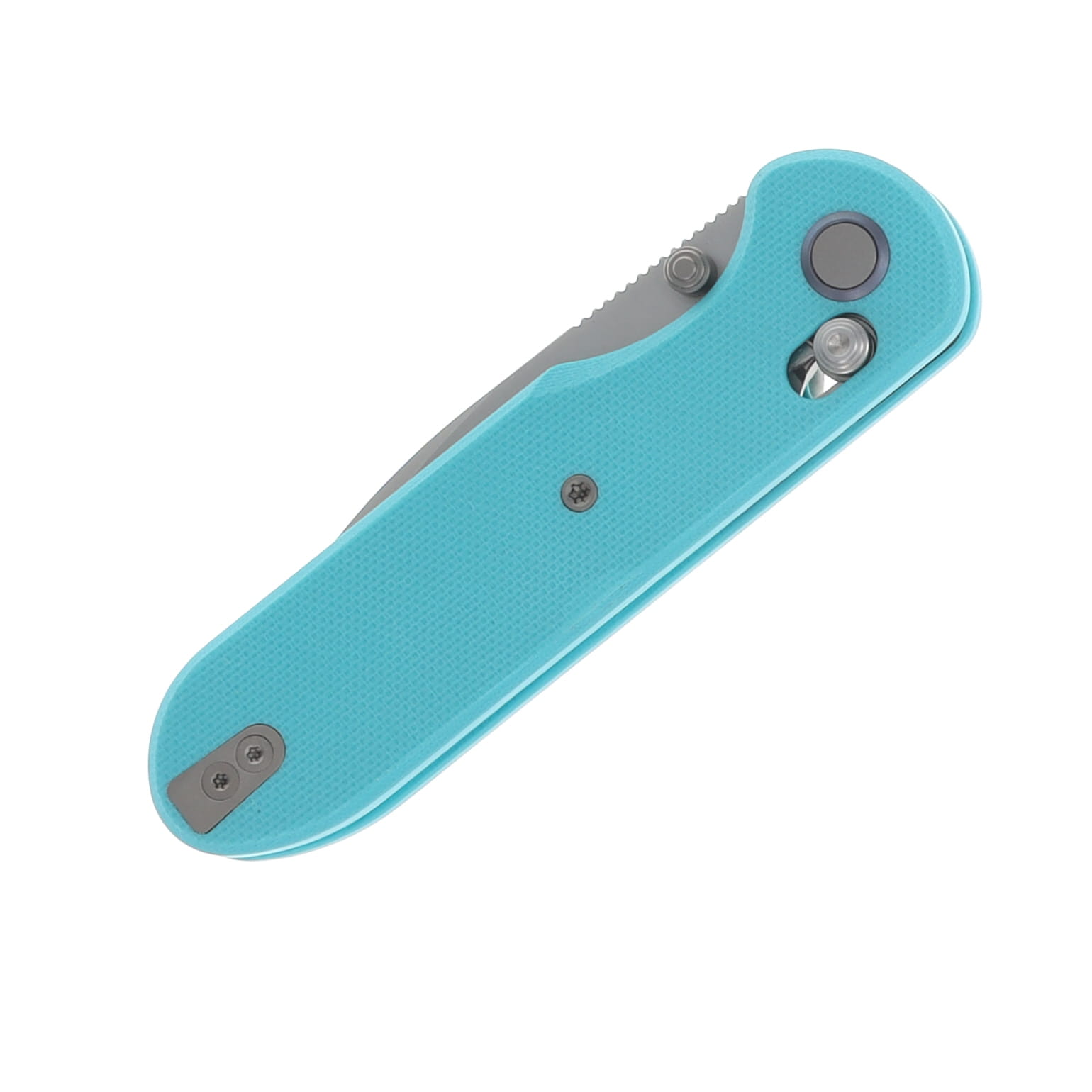 GEO Knife Ethereal Cutter Folding Knife SW M390 Blade Tiffany Blue G10 Handle GEO2402G View 5