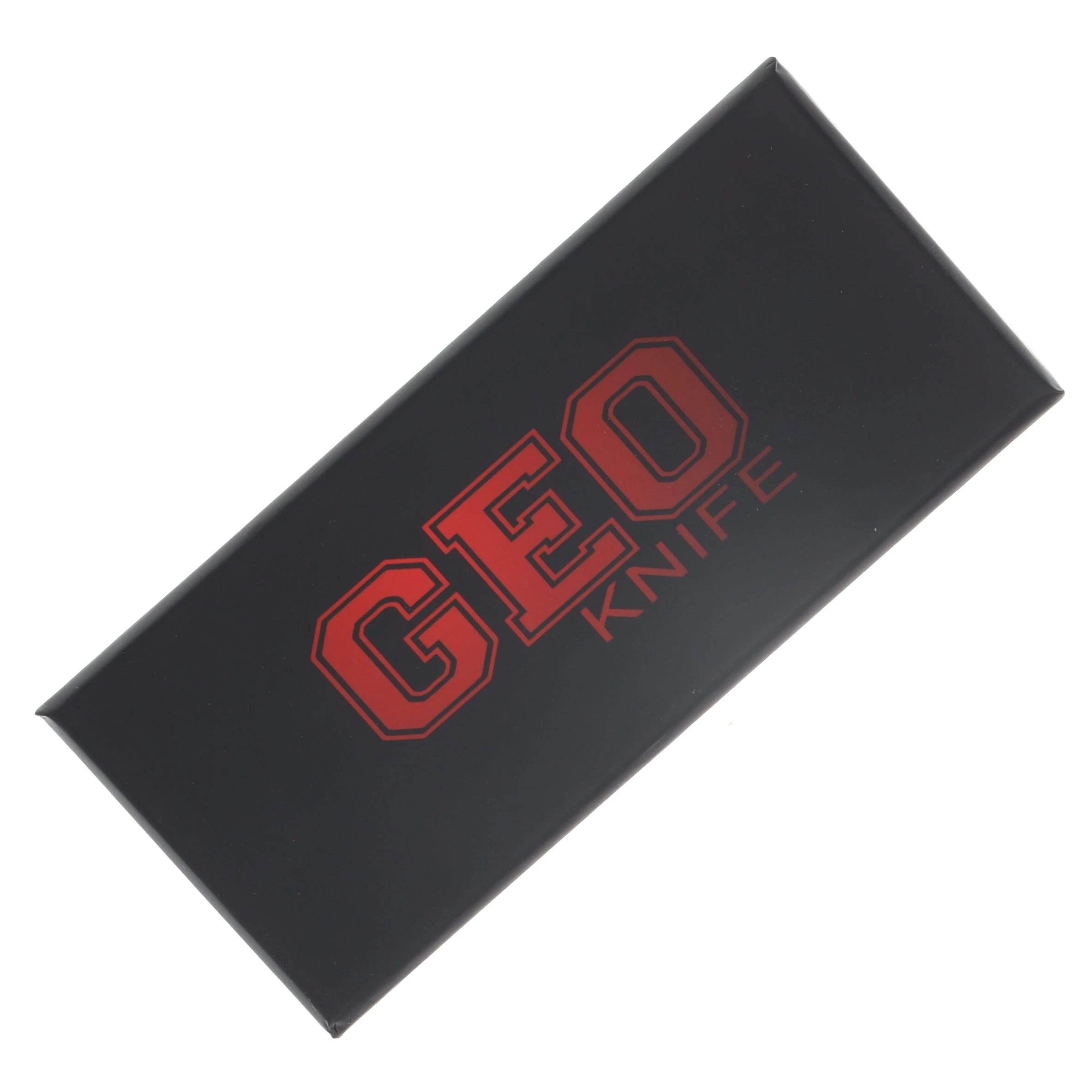 GEO Knife Frost Crossbar Folding Knife SW M390 Blade Tiger Stripe Pattern Flamed TI Handle GEO2501C View 8
