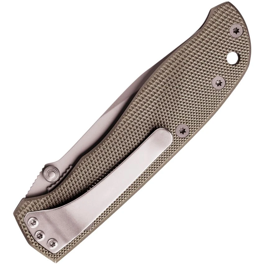 Gerber Air Ranger Linerlock Folder Gray Aluminum Handle Partially Serrated Blade G3906DIP View 2