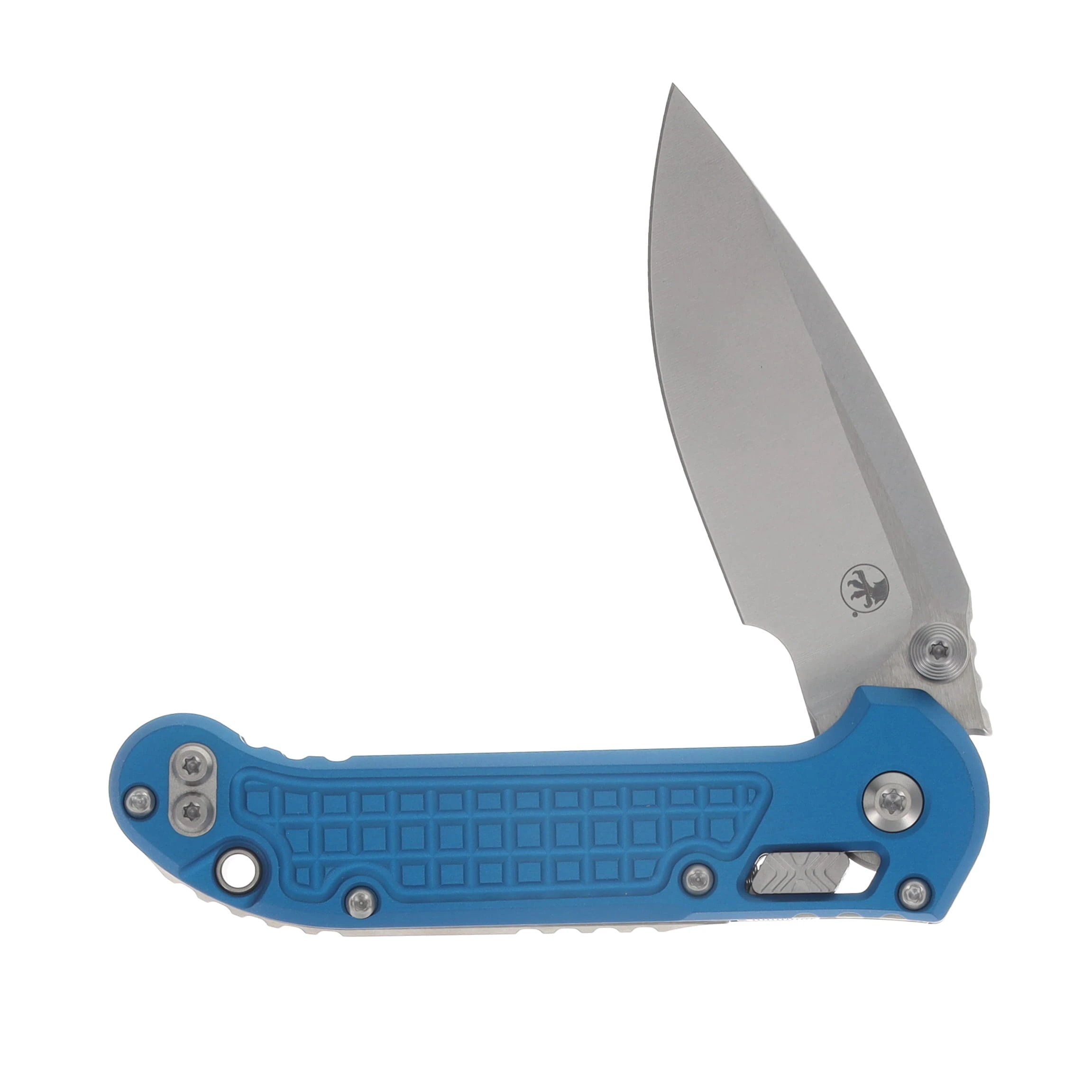Microtech LUDT RAM-LOK Folding Knife Stonewash S/E Blue Frag MT1135RL10FRBL View 3