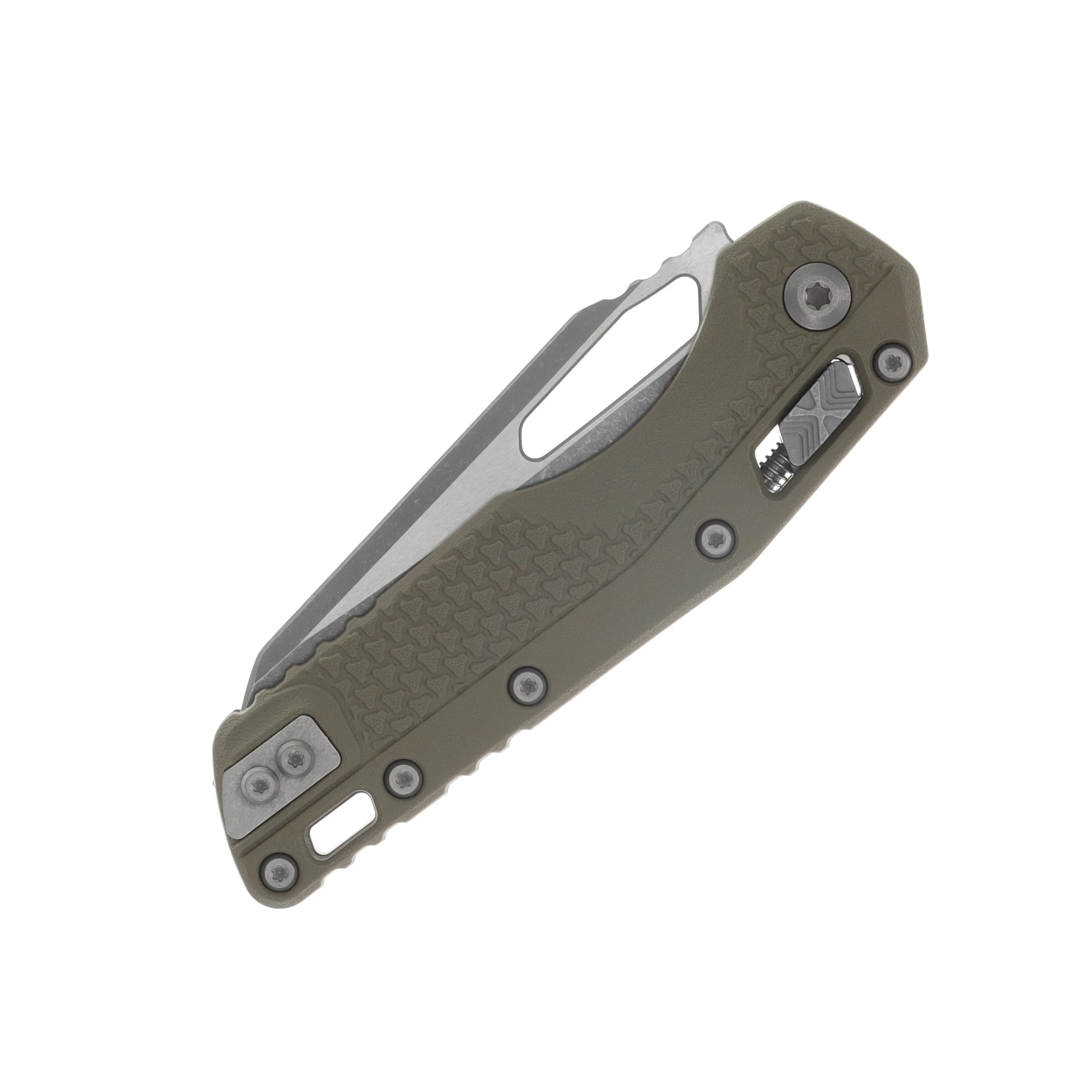 Microtech MSI RAM-LOK Folding Knife Serrated Apocalyptic S/E OD Green Polymer MT210T12APPMOD View 5