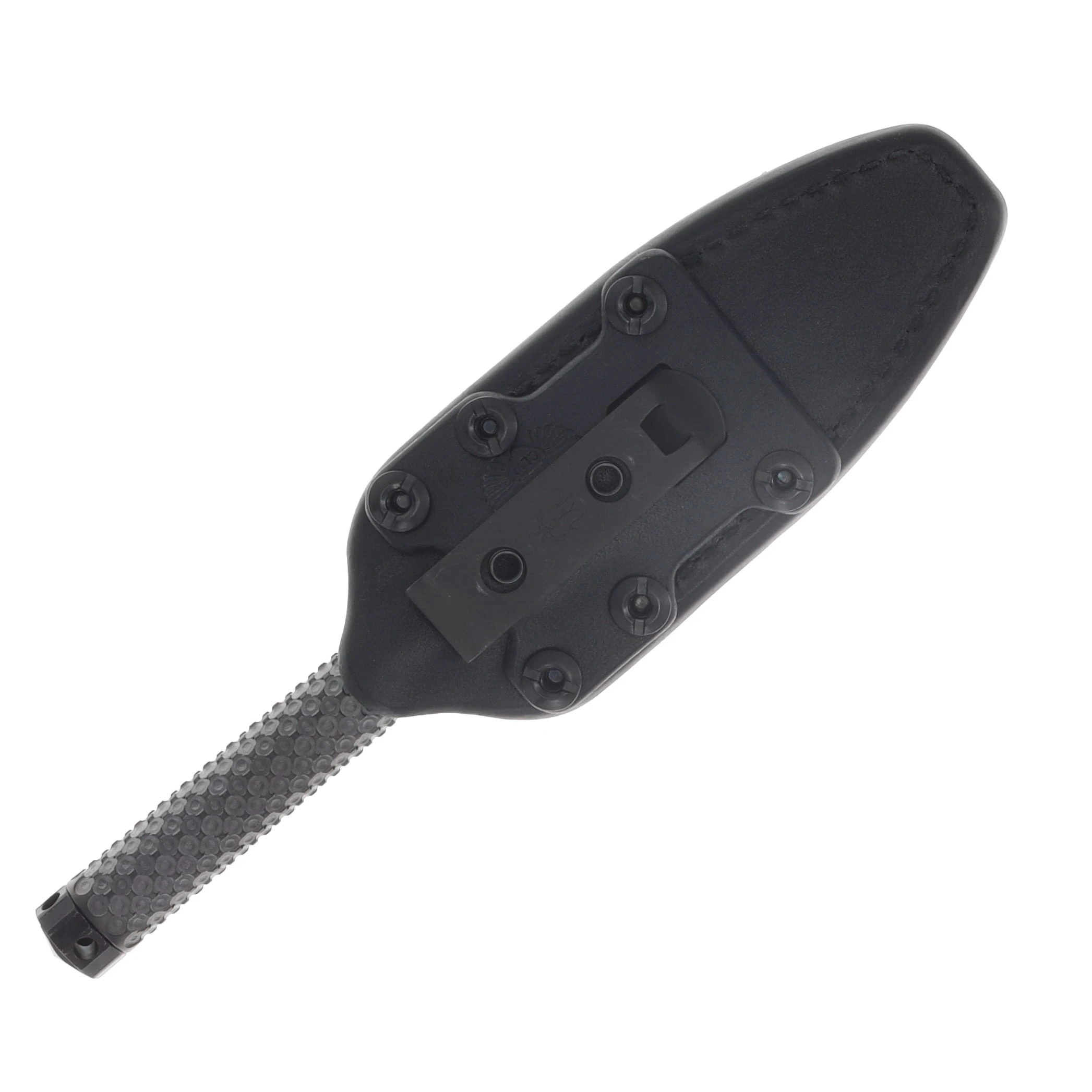 Microtech A.D.O. Fixed Blade DLC Double Vapor Blast/DLC Titanium End Cap MT115DLCVBMCK View 6