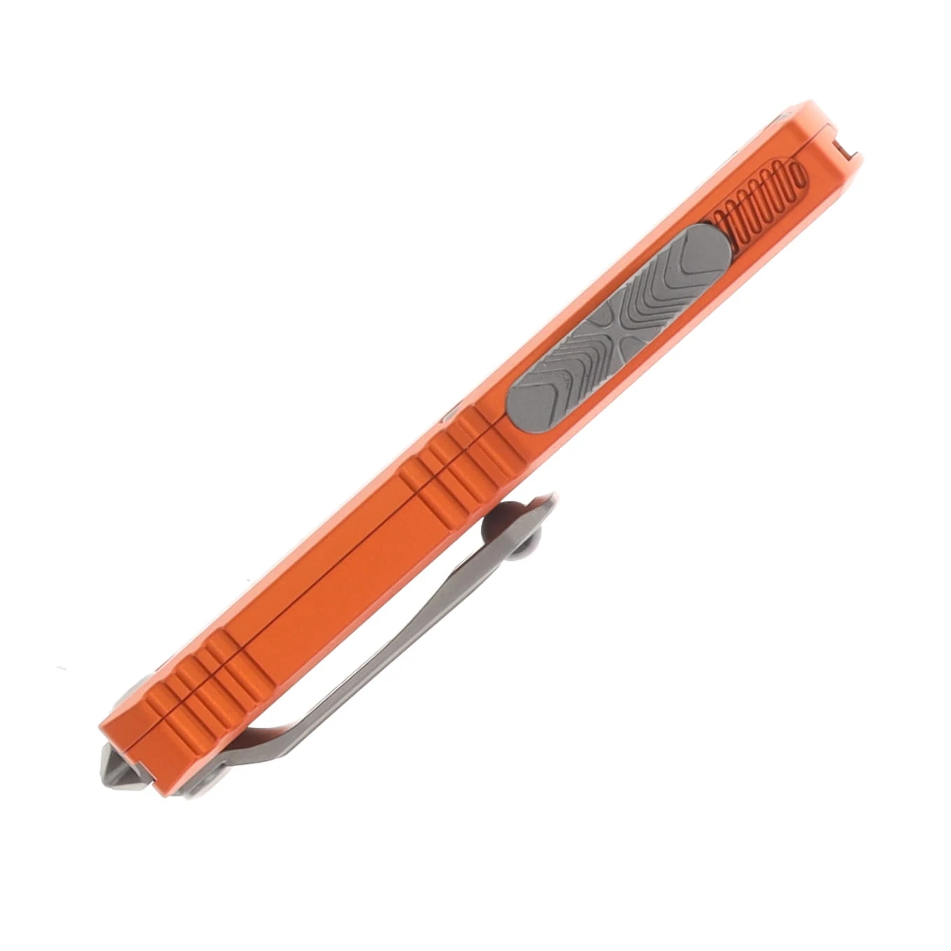 Microtech UTX-70 Gen IV OTF Automatic Knife Stonewash D/E Orange AUMT1147410OR View 5