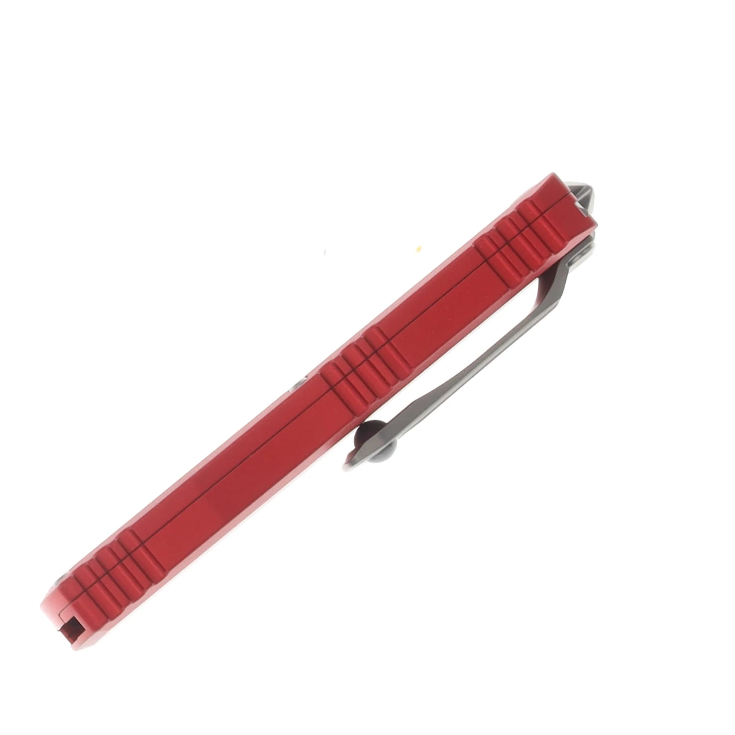 Microtech UTX-70 Gen IV OTF Automatic Knife Serrated Stonewash D/E Red AUMT1147412RD View 5