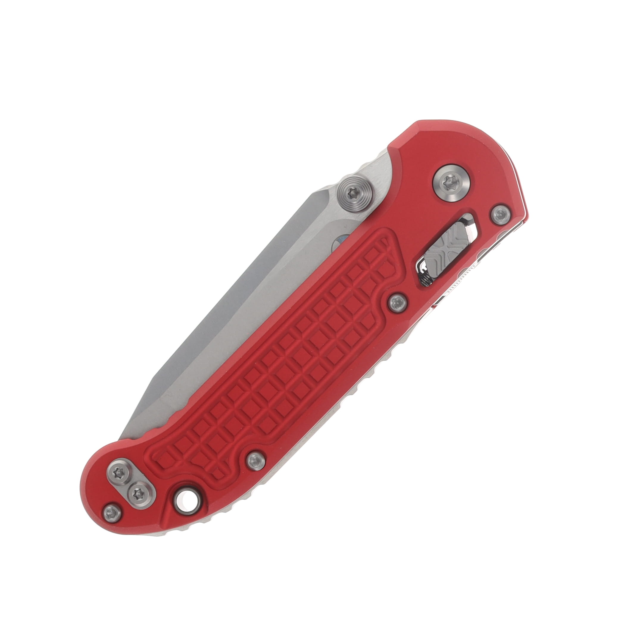 Microtech LUDT RAM-LOK Folding Knife Stonewash T/E Frag-Patterned Red MT1136RL10FRRD View 5