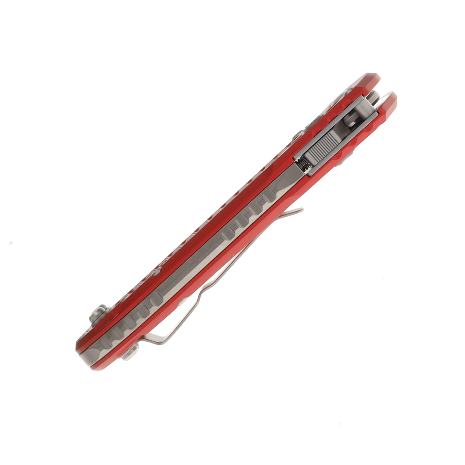 Microtech LUDT RAM-LOK Folding Knife Stonewash T/E Frag-Patterned Red MT1136RL10FRRD View 7
