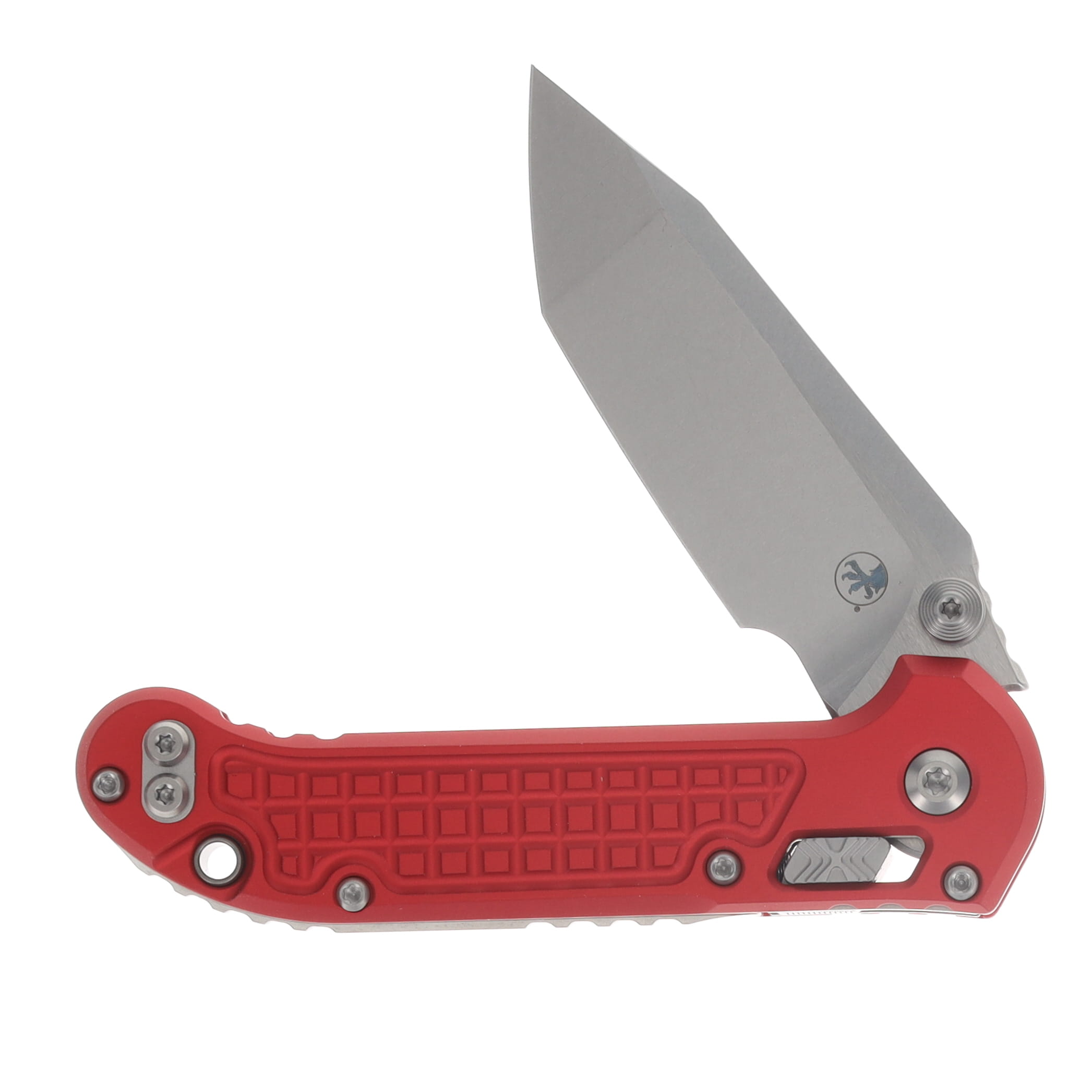 Microtech LUDT RAM-LOK Folding Knife Stonewash T/E Frag-Patterned Red MT1136RL10FRRD View 3