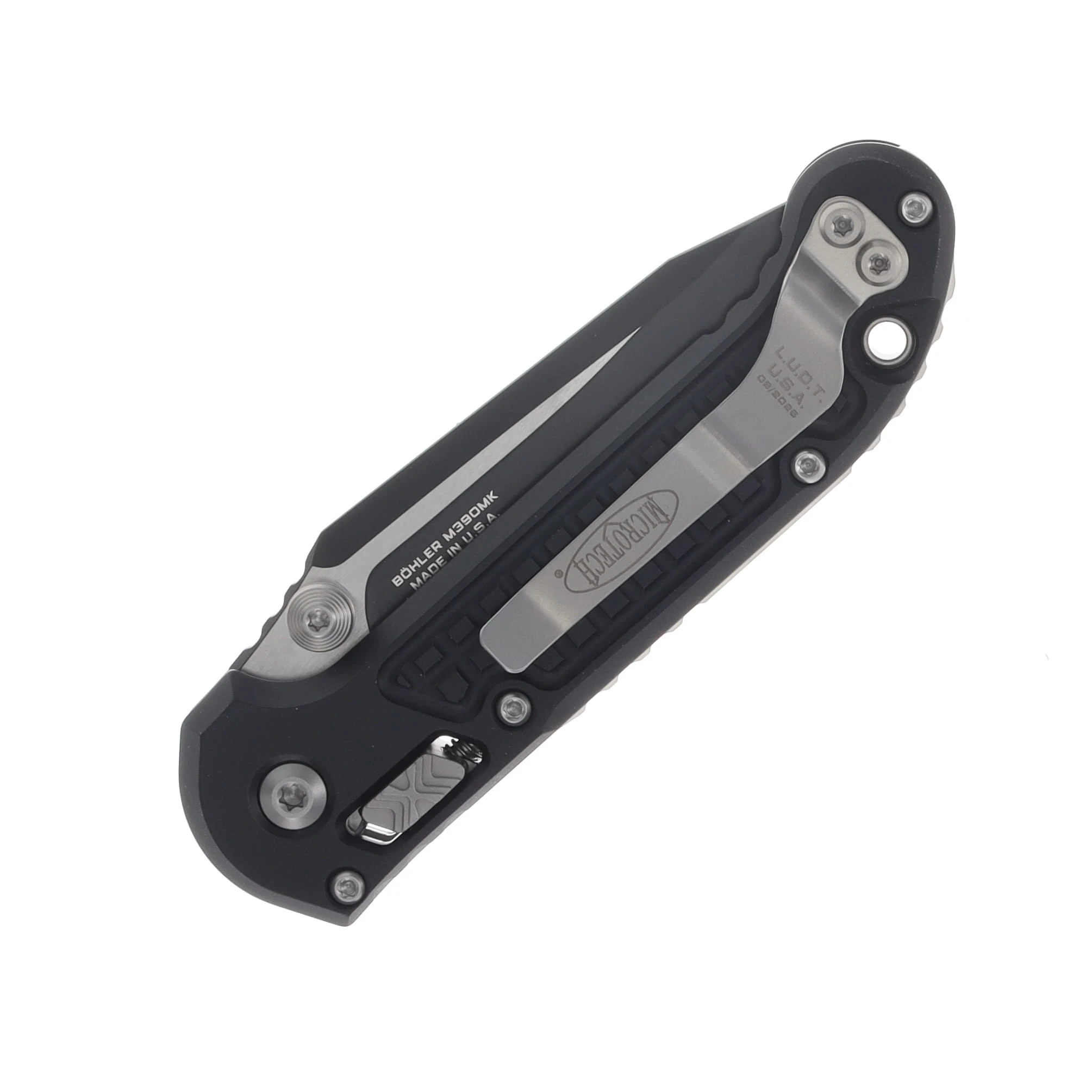 Microtech LUDT RAM-LOK Folding Knife Black Tactical T/E Frag-Patterned MT1136RL1FR View 6