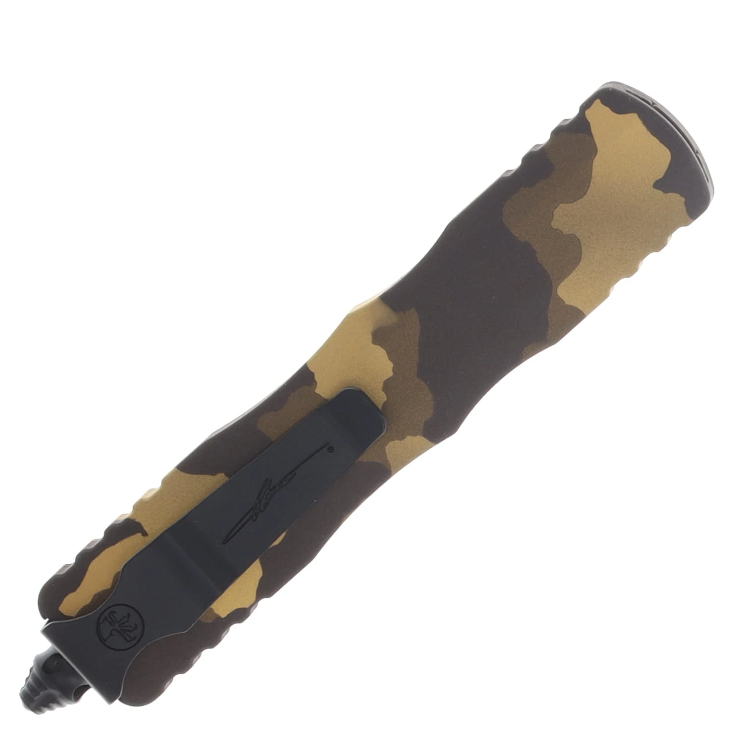 Microtech Dirac OTF Automatic Knife Gold Camo Serrated D/E AUMT2253GCSZ4 View 3
