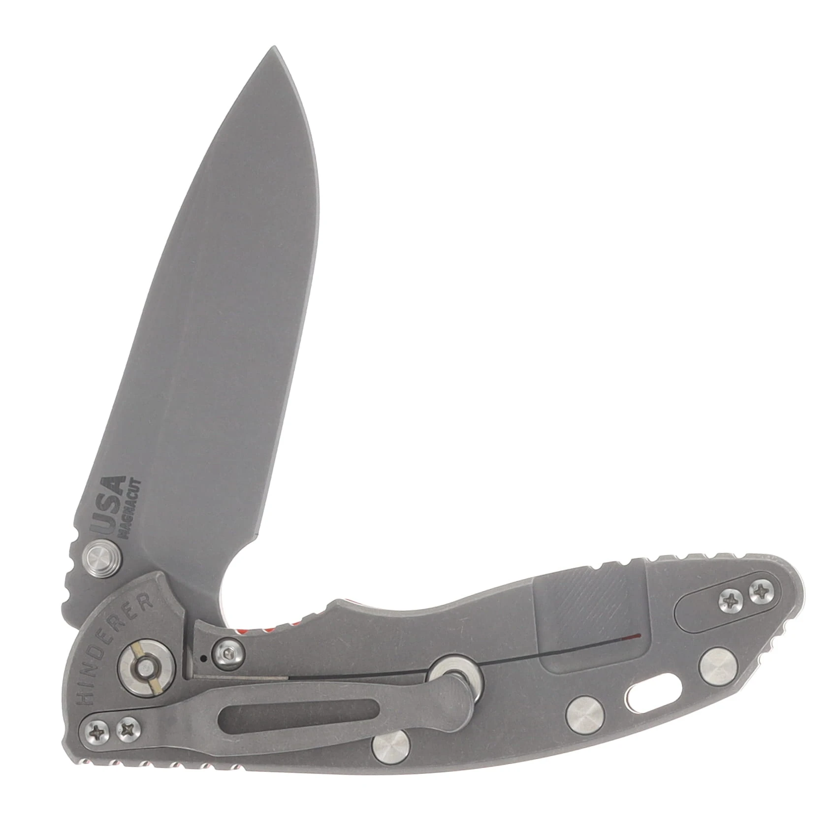 Hinderer XM-18 3.5 Spearpoint Tri-Way Folder Working Finish Orange G10 Handle KXM35SPETWWFOR View 4