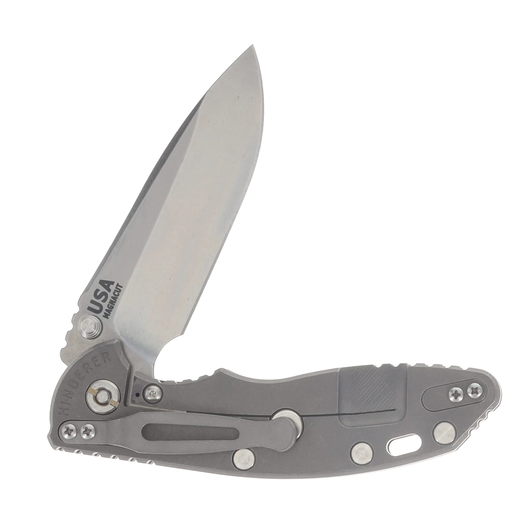 Hinderer XM-18 3.5 Spearpoint Tri-Way Folder OD Green Working Finish Frame SW Blade KXM35SPETWWFSWBLDOD View 4