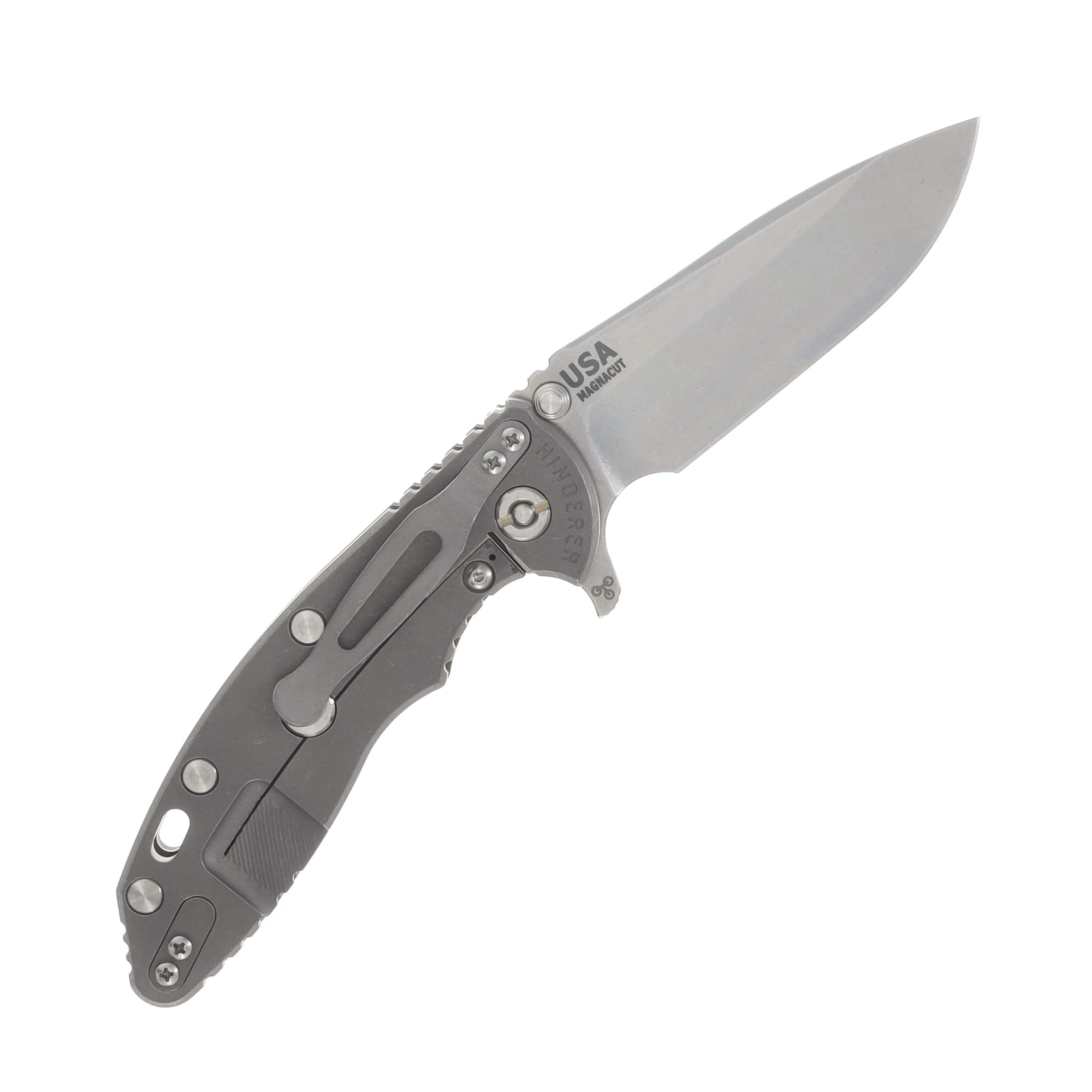 Hinderer XM-18 3.5 Spearpoint Tri-Way Folder OD Green Working Finish Frame SW Blade KXM35SPETWWFSWBLDOD View 2
