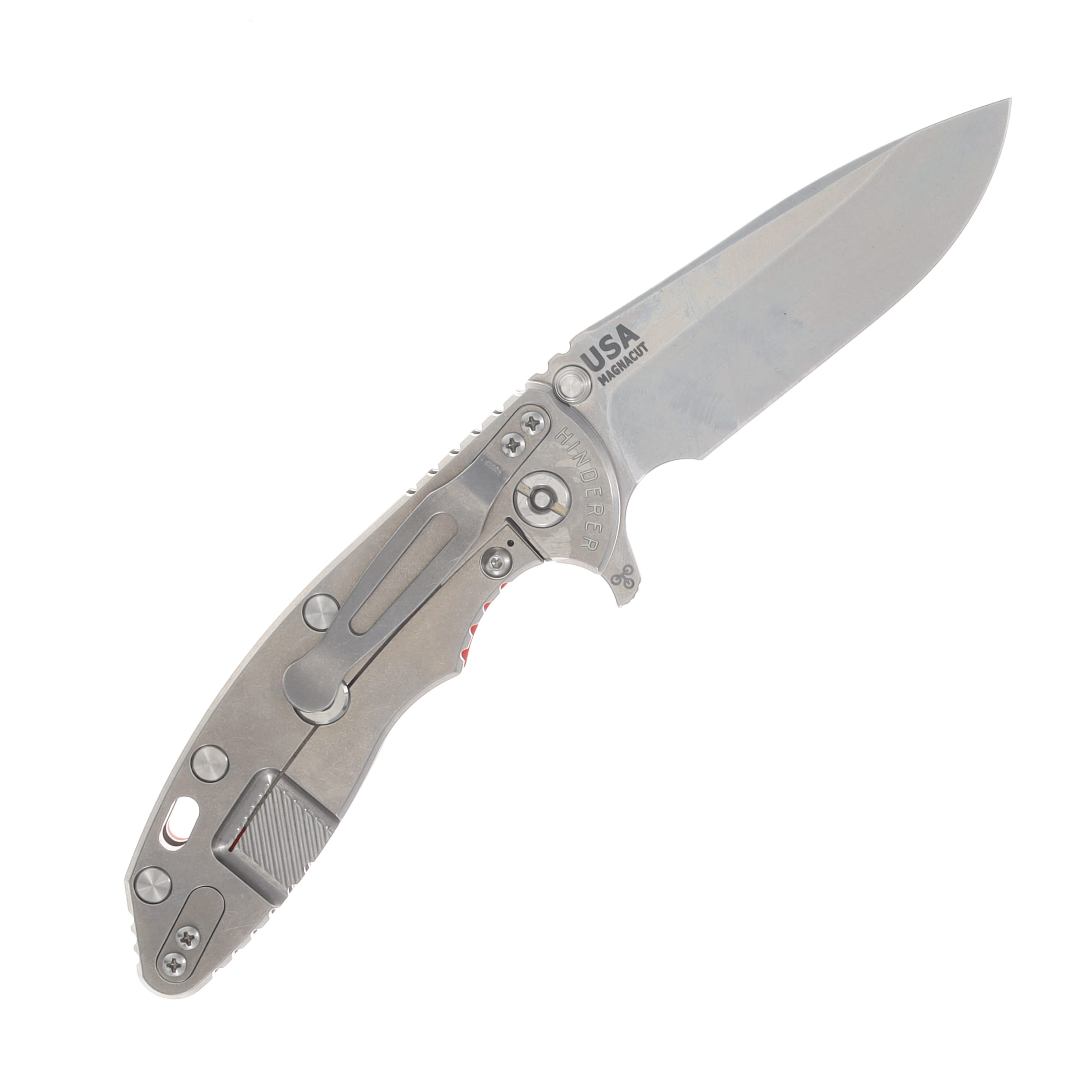 Hinderer XM-18 3.5 Spearpoint Tri-Way Folder Stonewash Orange G10 Handle KXM35SPETWSWOR View 2