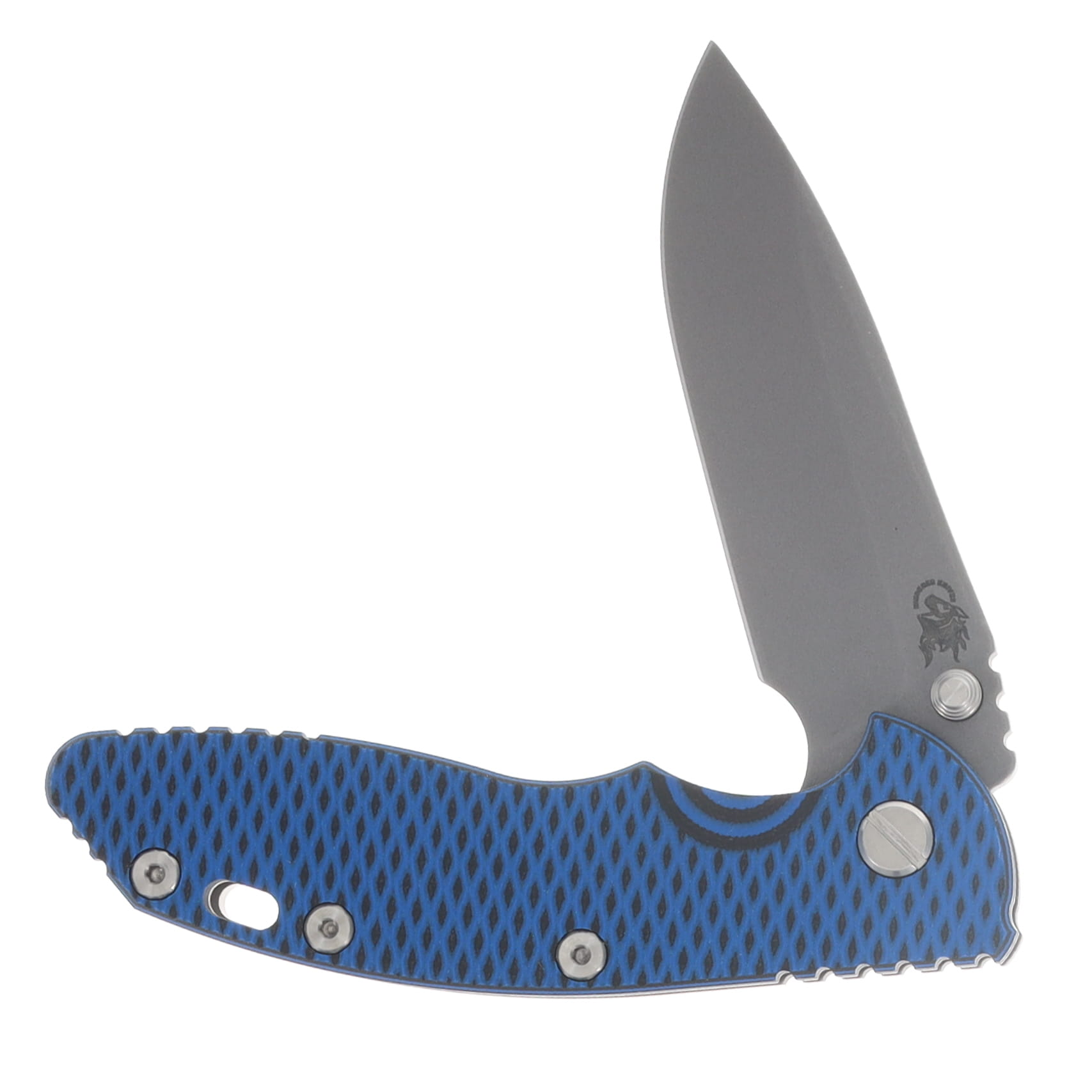 Hinderer XM-18 3.5 Spearpoint Tri-Way Folder Working Finish Blue/Black G10 Handle KXM35SPETWWFBLBK View 3