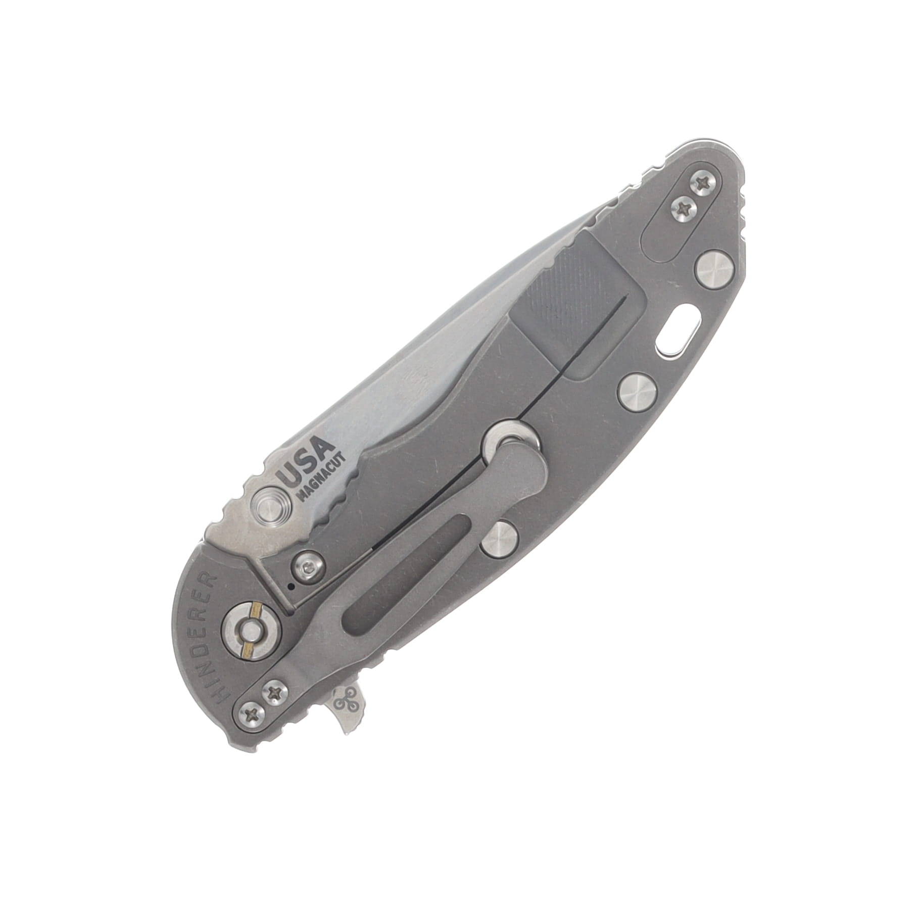 Hinderer XM-18 3.5 Spearpoint Tri-Way Folder Working Finish Stonewash Blade Blue G10 Handle KXM35SPETWWFSWBLDBL View 6